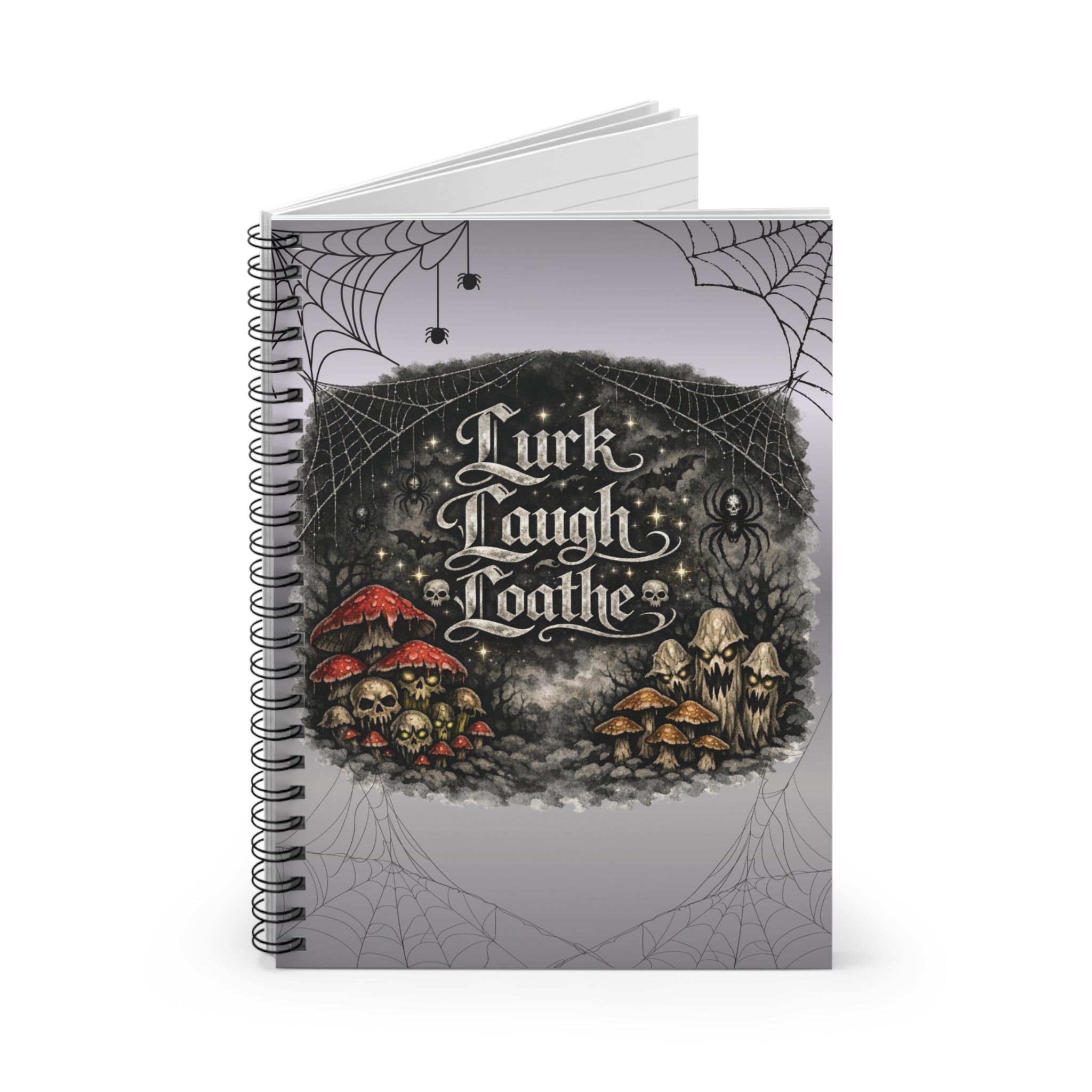 Spiral Notebook — Gothic "Lurk Laugh Loathe" Ruled Journal