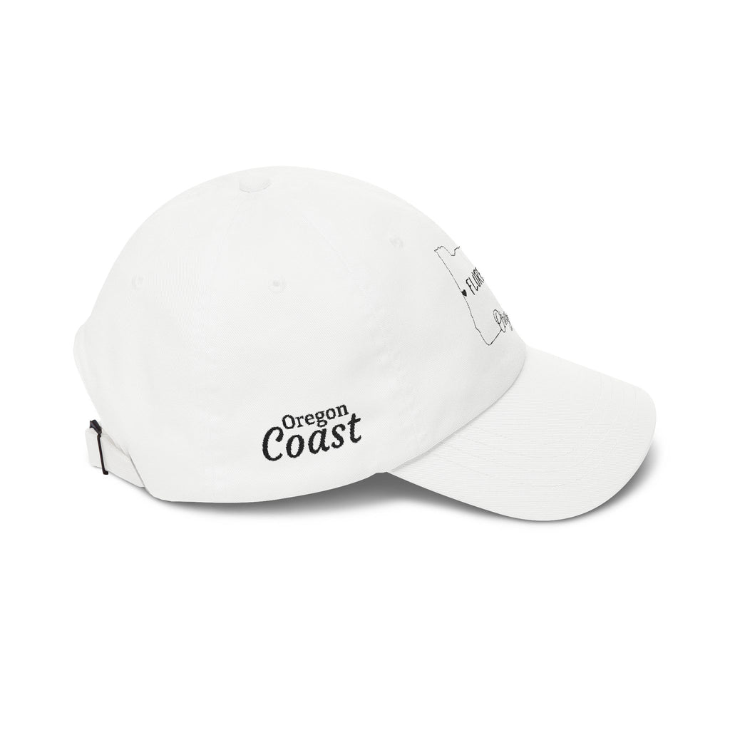 Florence Oregon Outline Dad Cap — Minimal State Map Baseball Hat