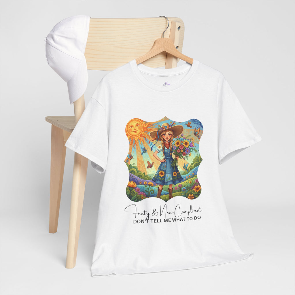 Summer Sunflower Scarecrow T-Shirt — "Don't Tell Me What To Do" Graphic Tee