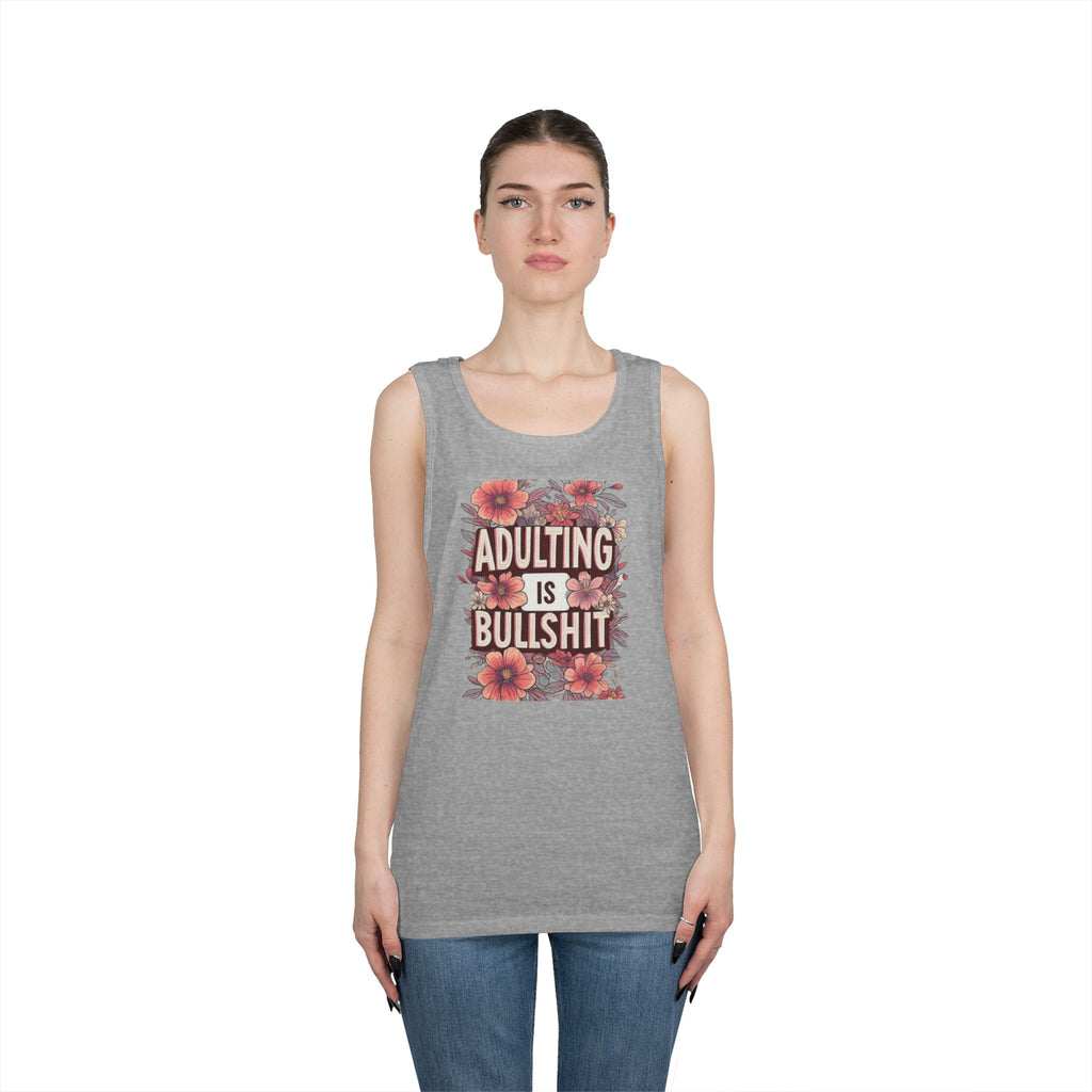 Adulting Is Bullshit Floral Tank