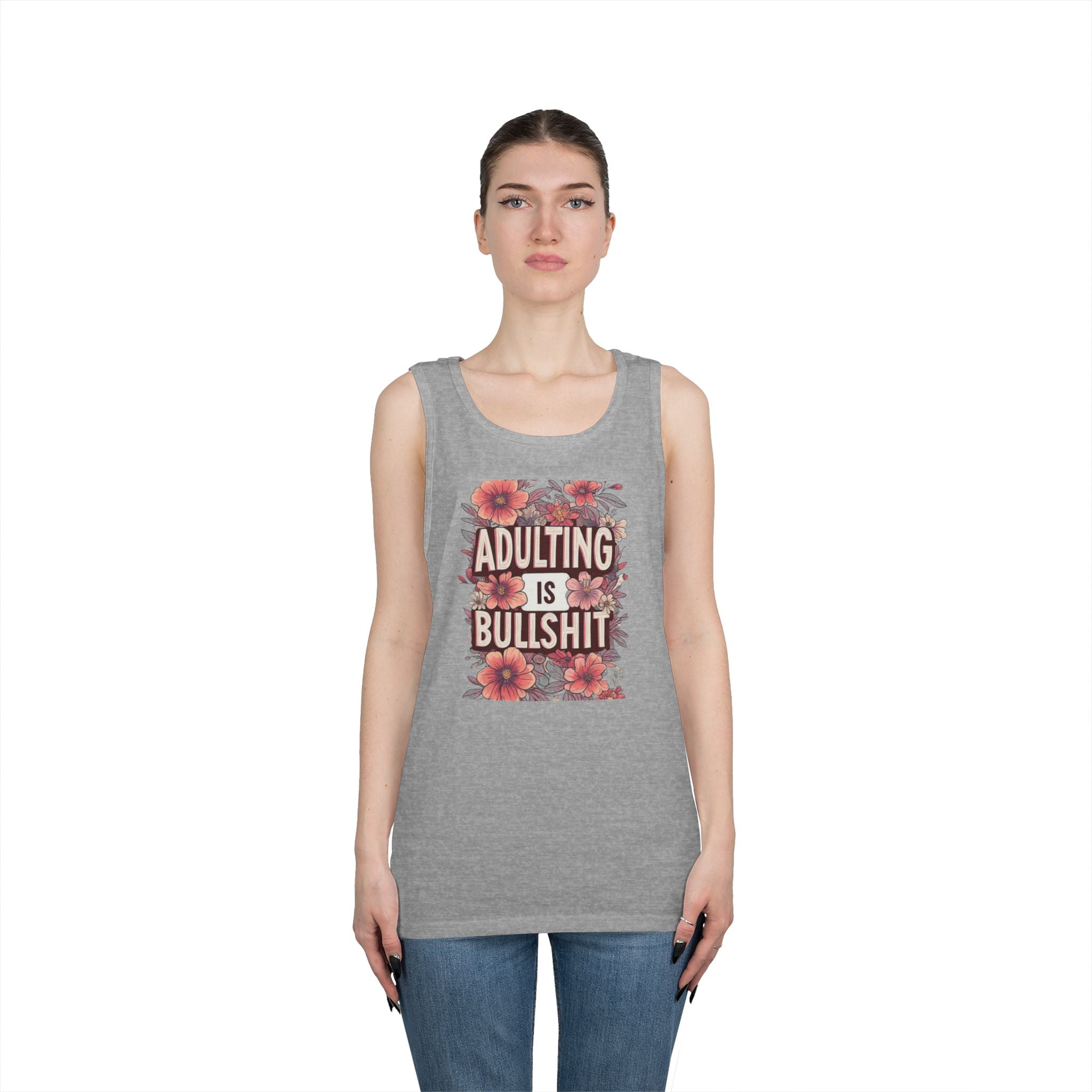 Adulting Is Bullshit Floral Tank