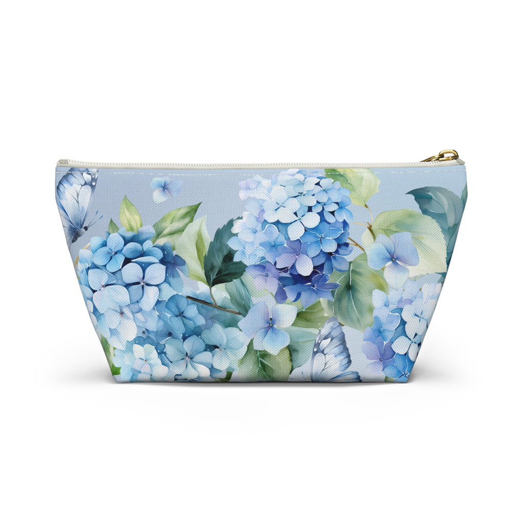 Bride Hydrangea Cosmetic Pouch — Wedding Makeup Bag