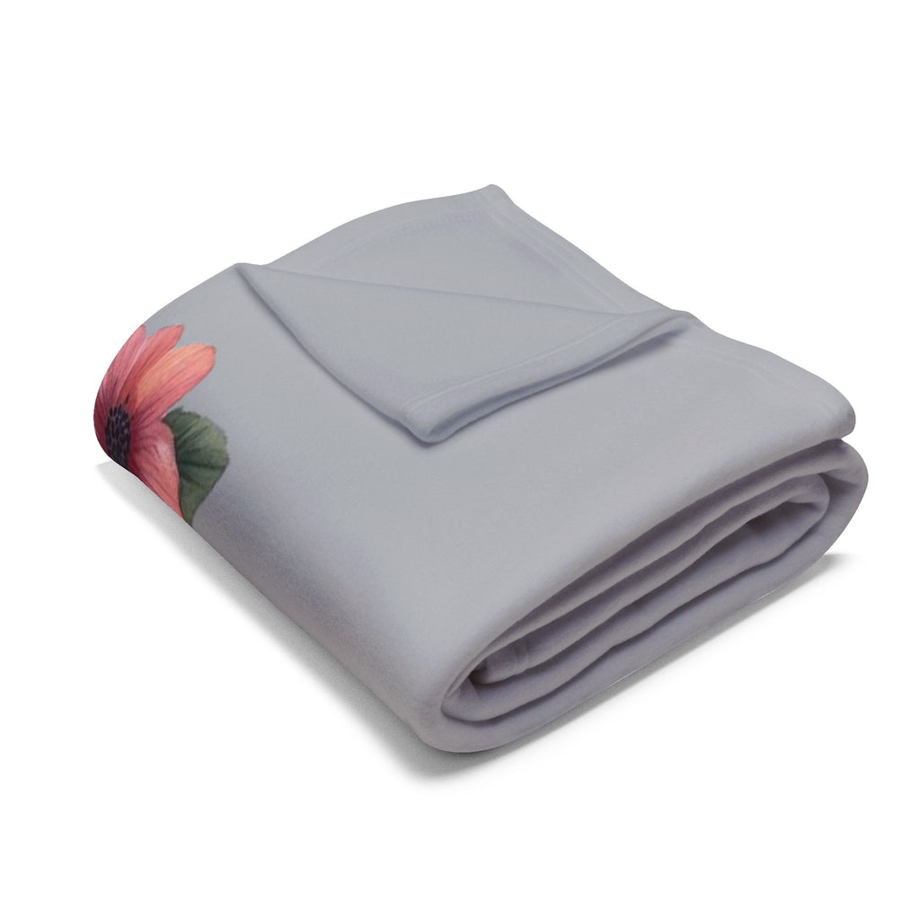Arctic Fleece Blanket — “This Too Shall Pass, But Like Holy F**k” Floral Quote Throw