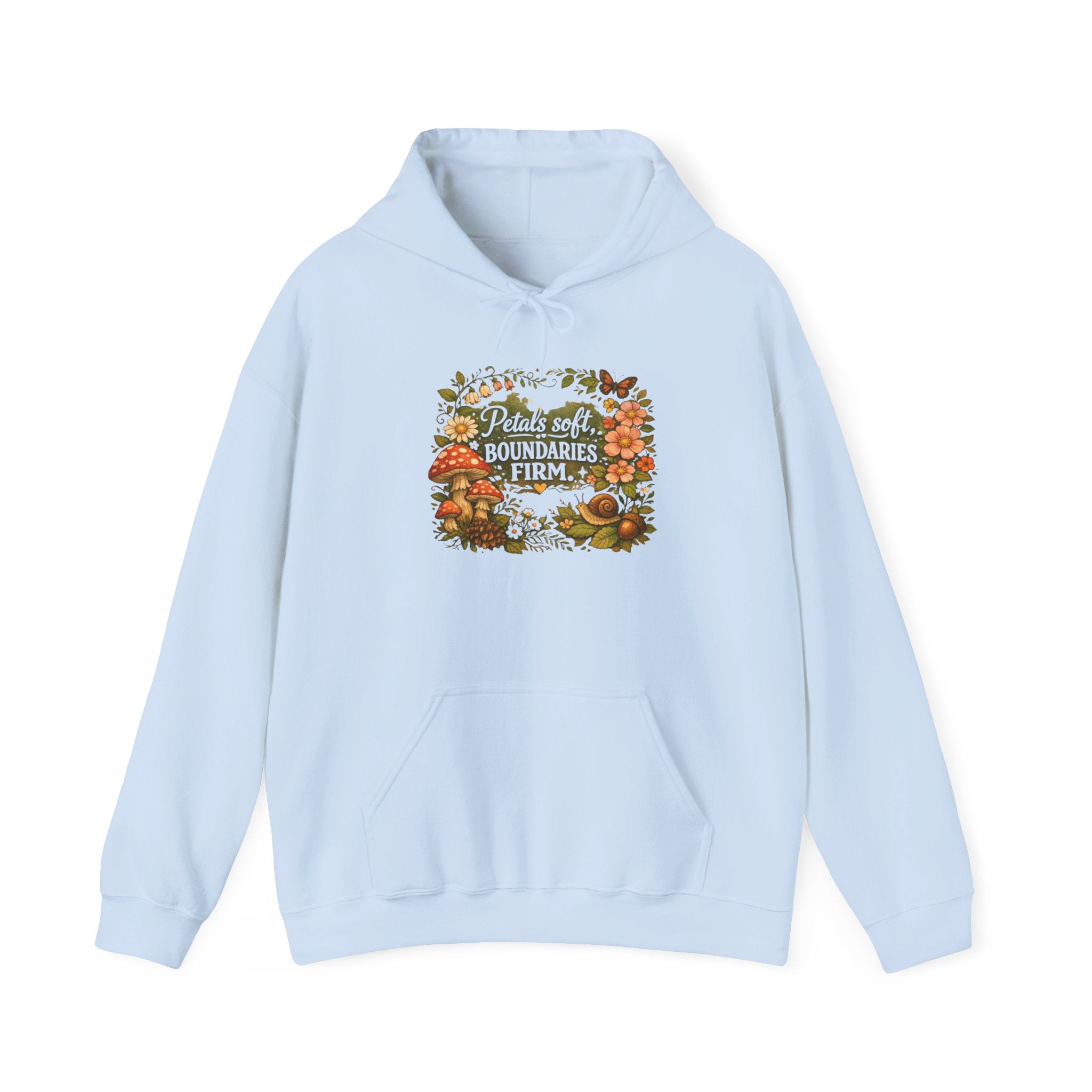Funny "Petal Soft, Boundaries Firm" Hoodie — Sassy Comfort Sweatshirt