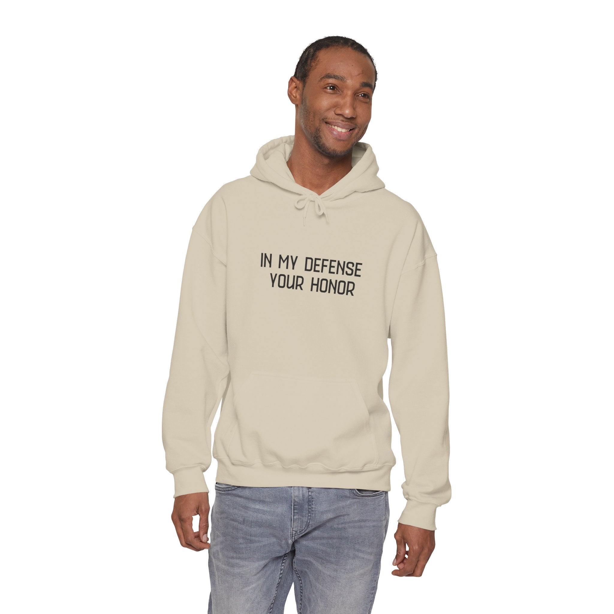 Hoodie — "In My Defense Your Honor I Was Born to Fuckin' Send It" Graphic Hoodie