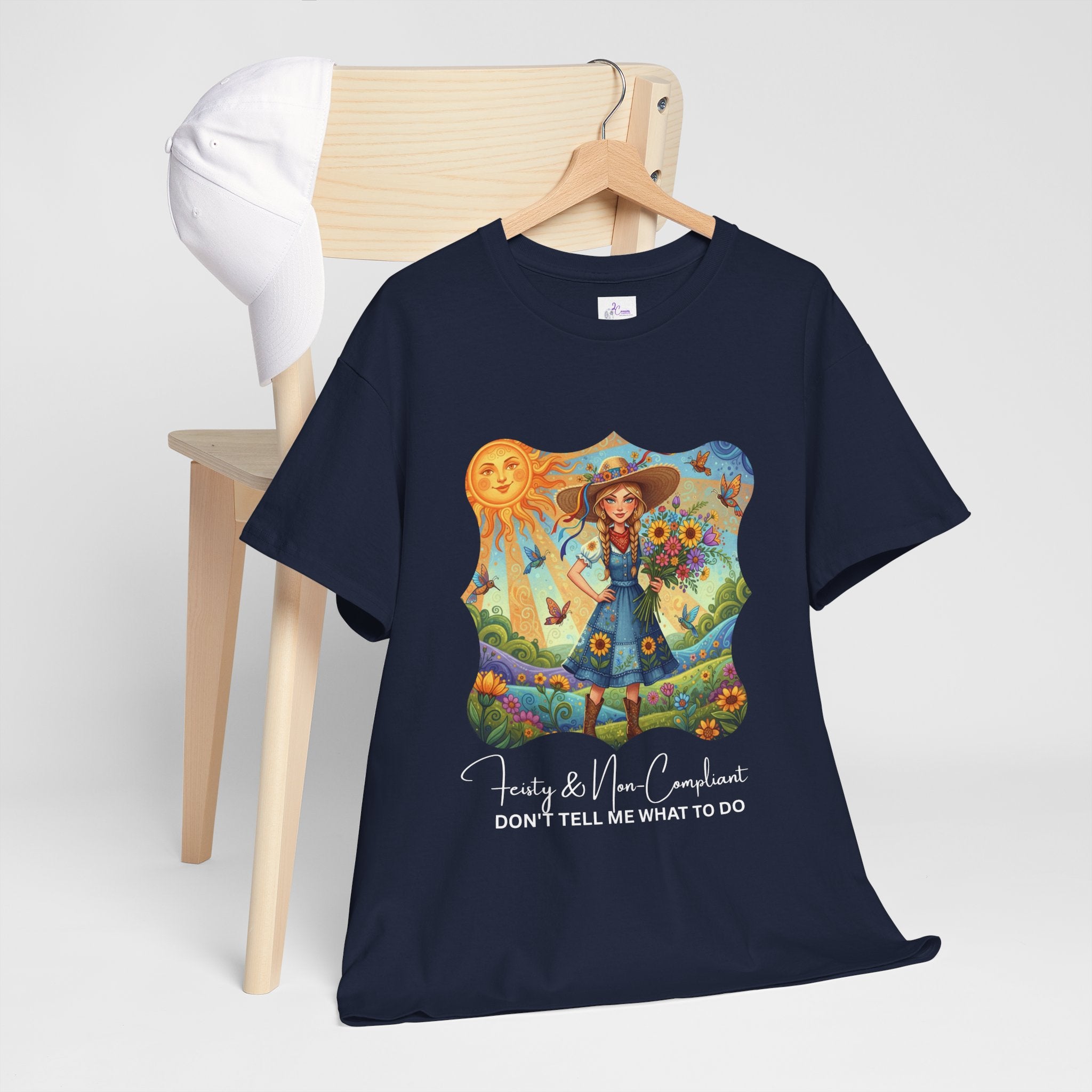 Summer Sunflower Scarecrow T-Shirt — "Don't Tell Me What To Do" Graphic Tee