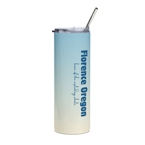 20oz Stainless Tumbler — Playful Blue Whale Splash Design