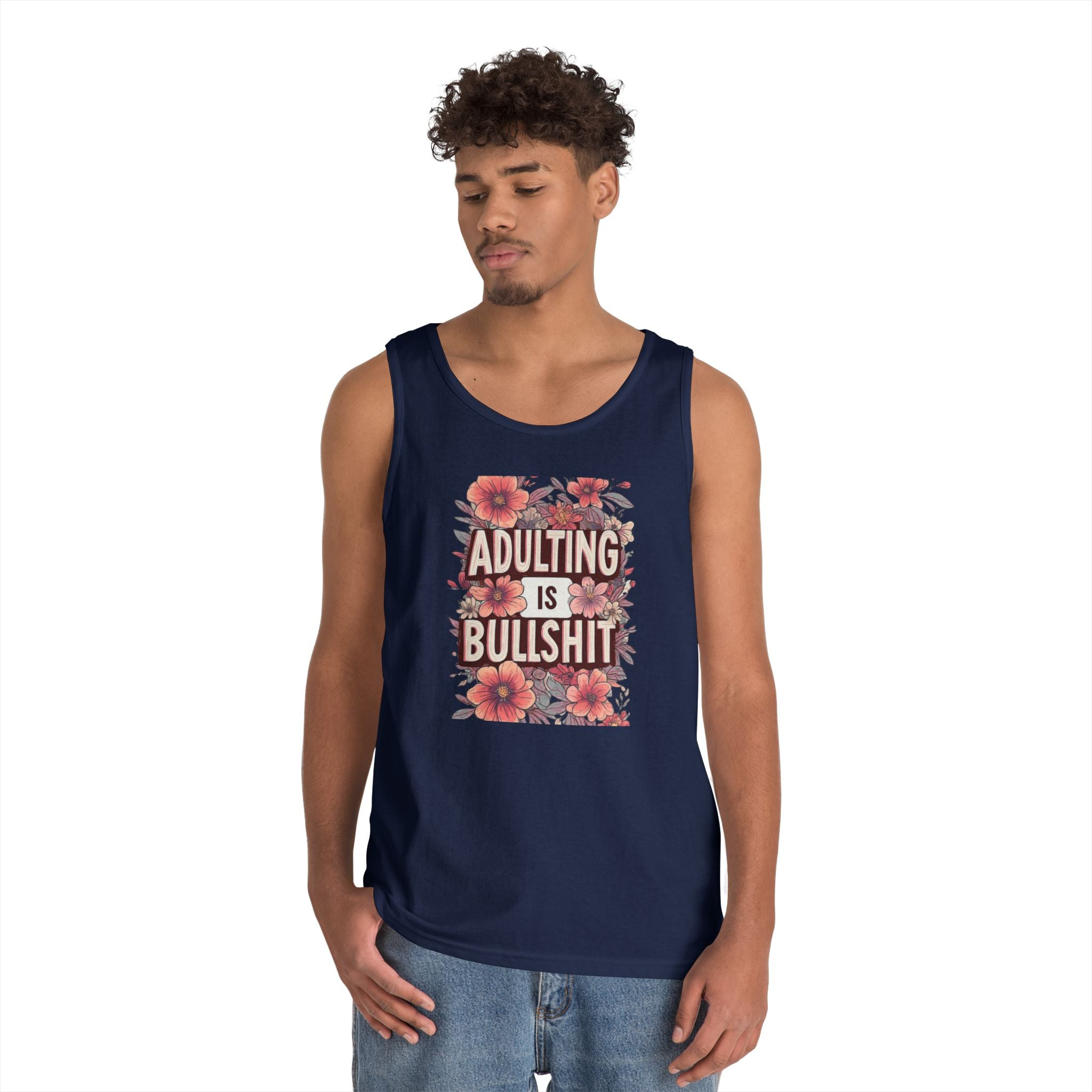 Adulting Is Bullshit Floral Tank