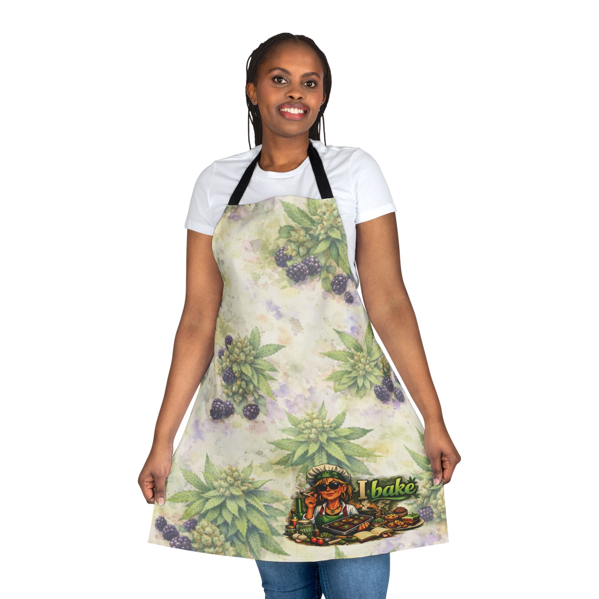 Herbal Harvest Apron – 'I Bake' Rustic Botanical Baking Apron