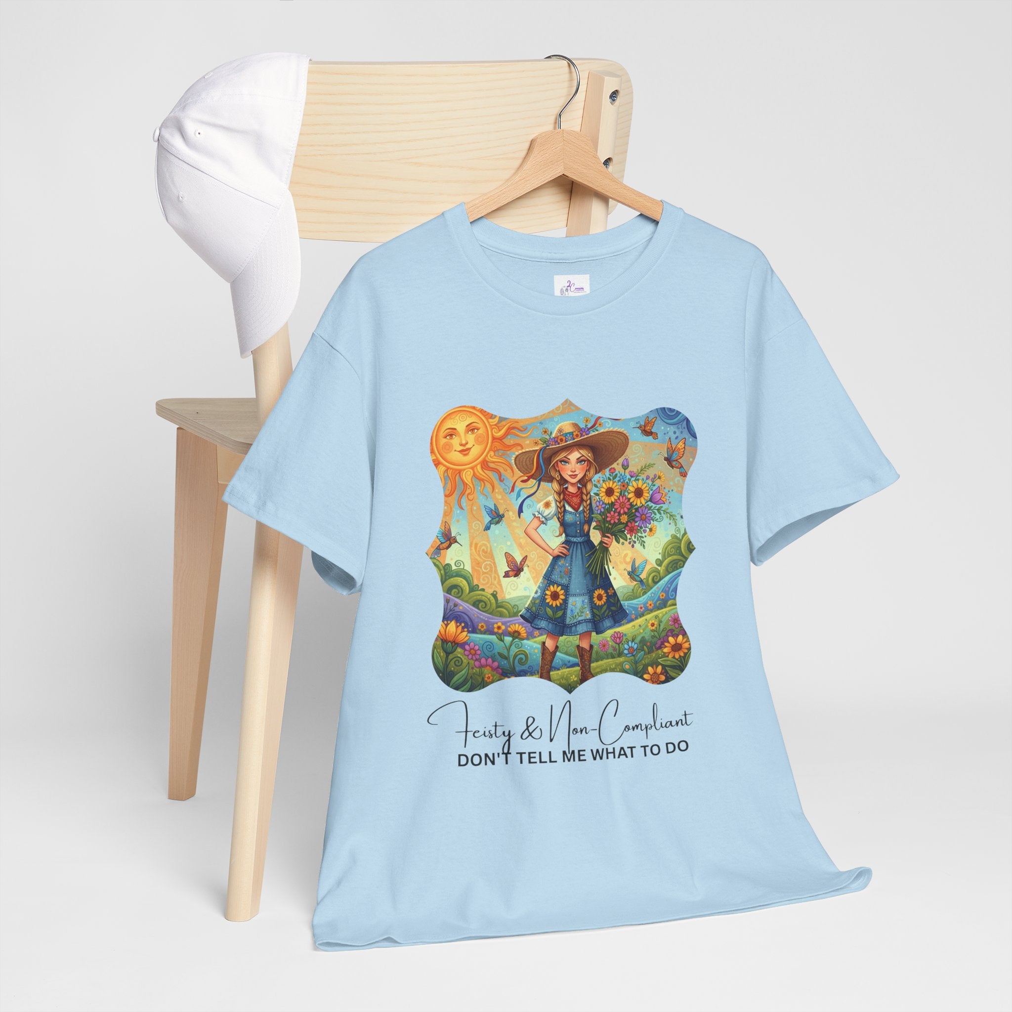 Summer Sunflower Scarecrow T-Shirt — "Don't Tell Me What To Do" Graphic Tee