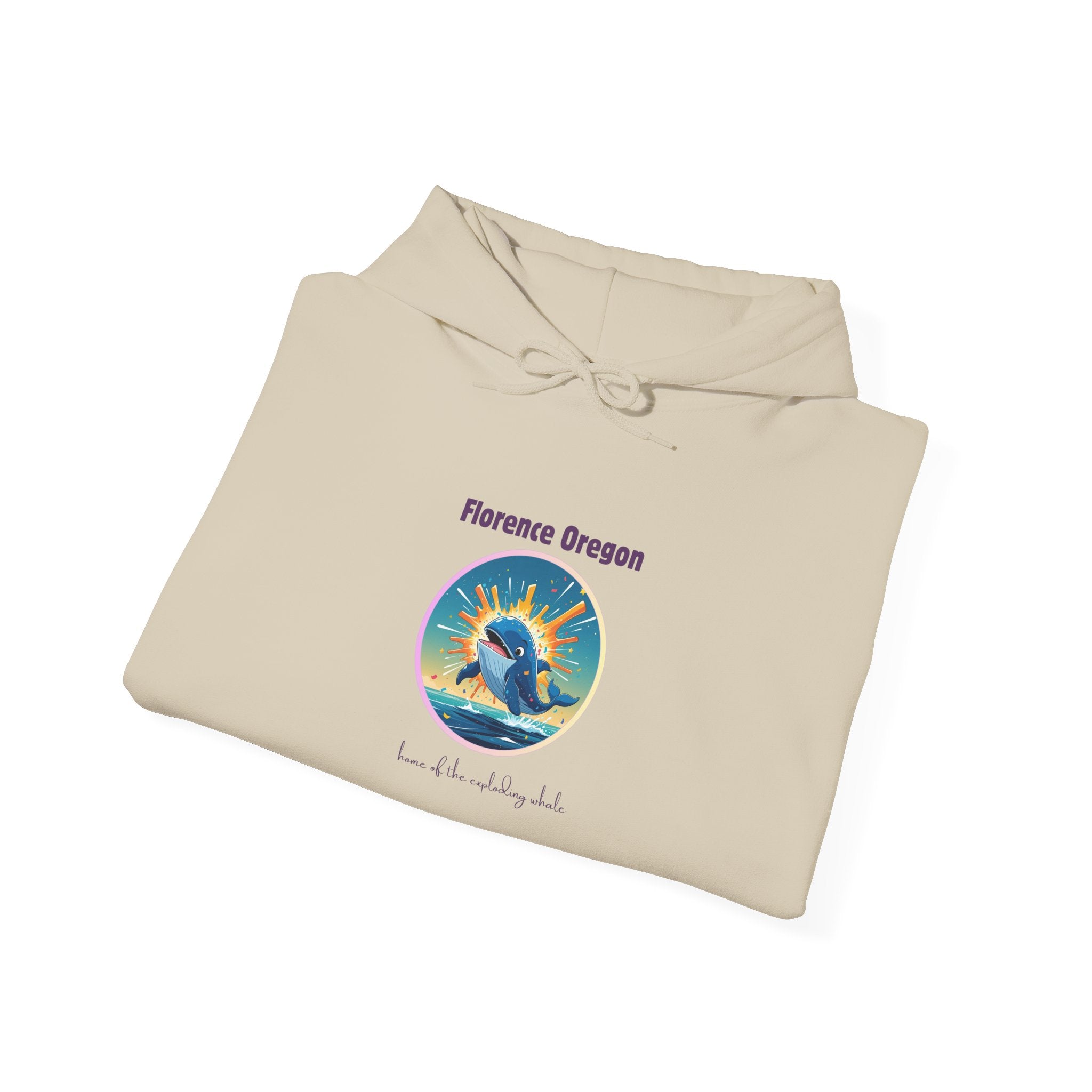 Florence Oregon Whale Hoodie — Coastal Sunset Graphic Sweatshirt