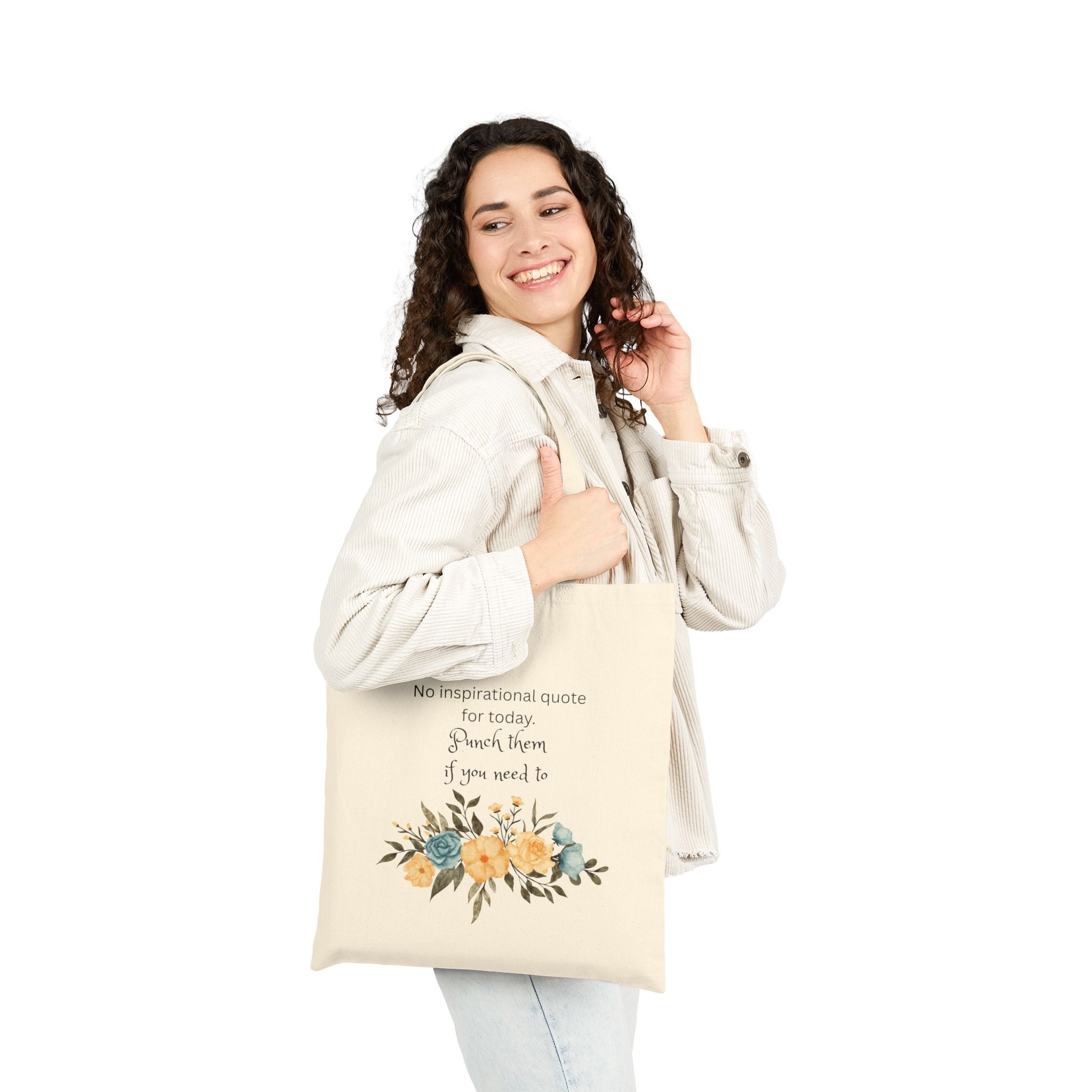 No Inspirational Quote Today Cotton Canvas Tote Bag