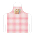 Apron — "Settle Down It's Vodka" Pink Check Kitchen Apron
