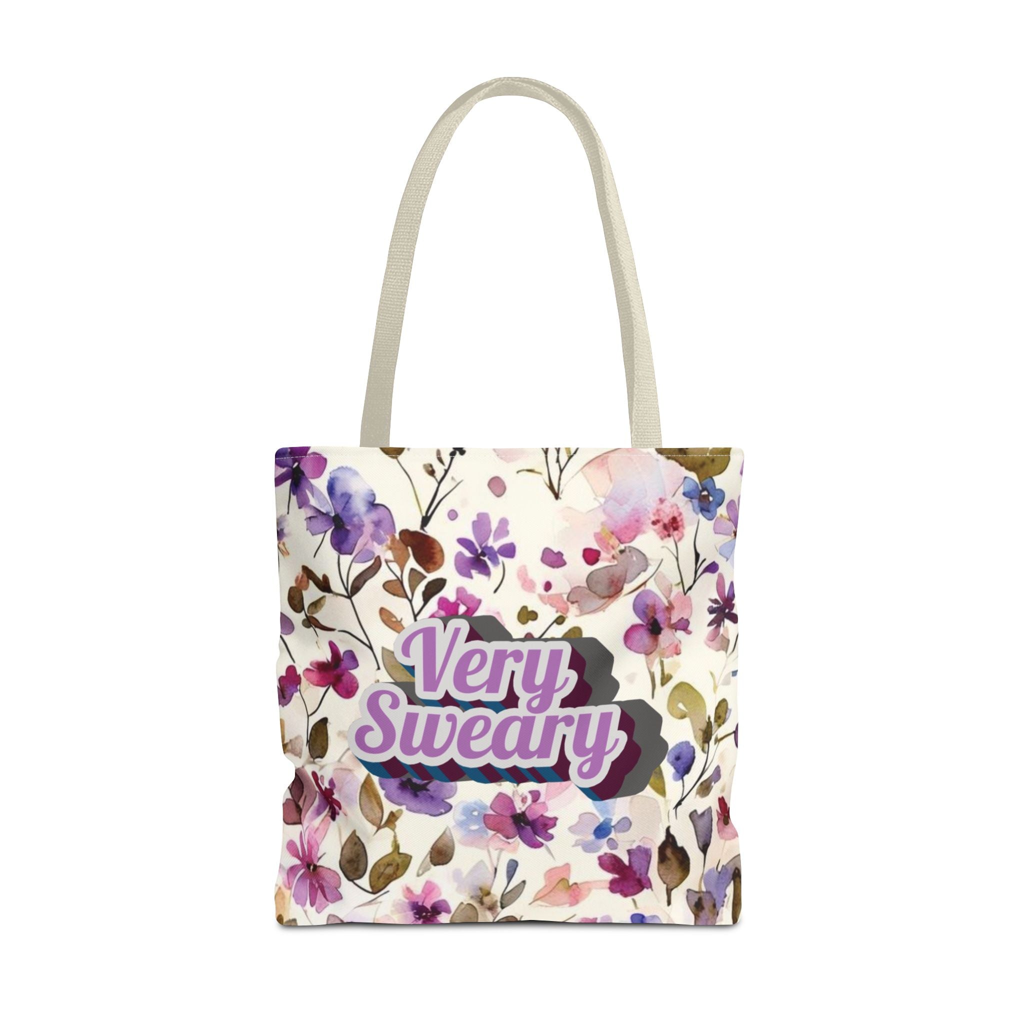 Floral "Very Sweary" Tote Bag
