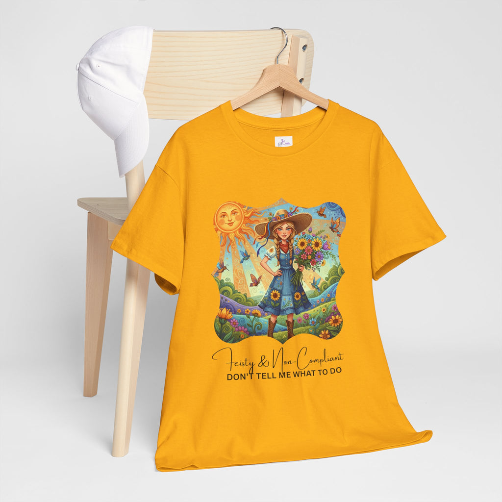 Summer Sunflower Scarecrow T-Shirt — "Don't Tell Me What To Do" Graphic Tee