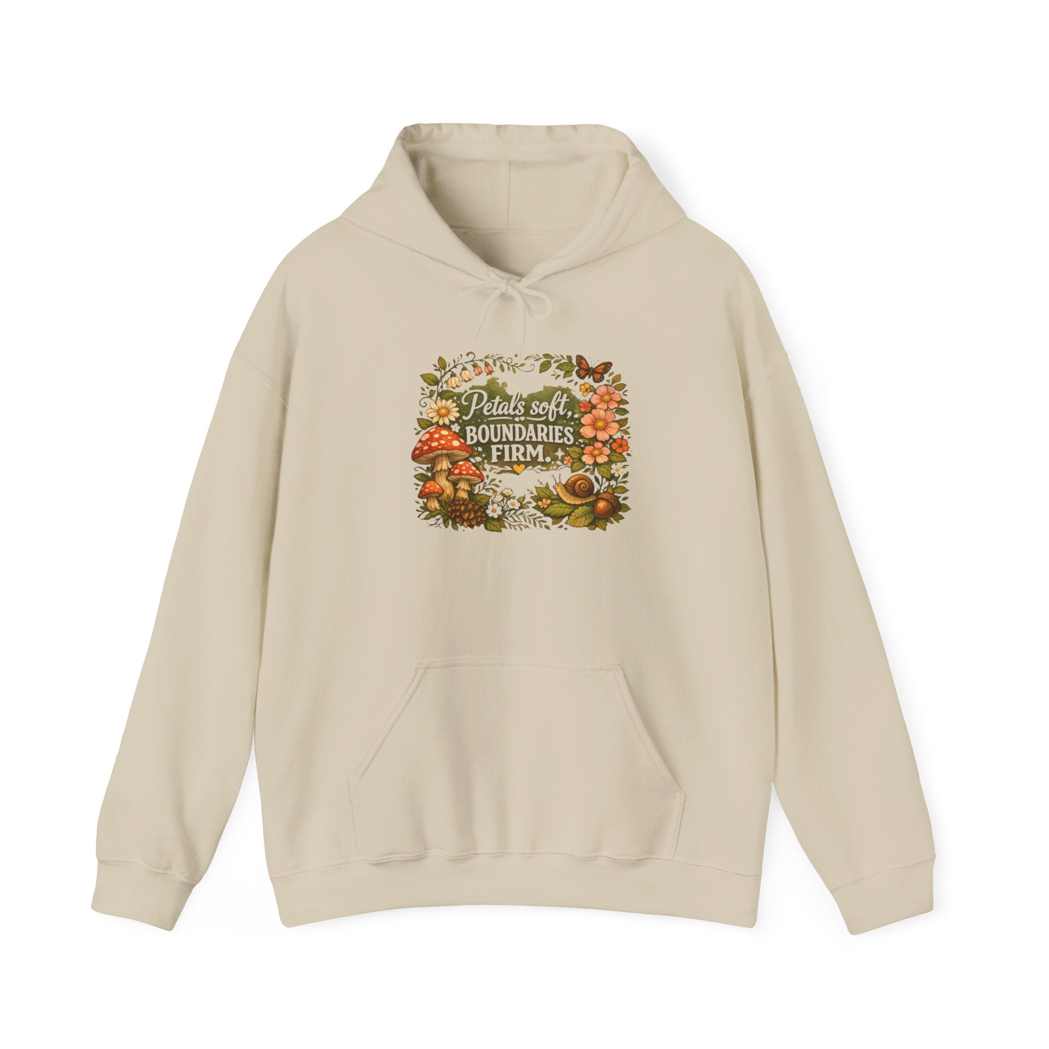 Funny "Petal Soft, Boundaries Firm" Hoodie — Sassy Comfort Sweatshirt