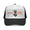 Raccoon Floral Trucker Cap — "If I Ever Get Rabies" Funny Racoon Hat