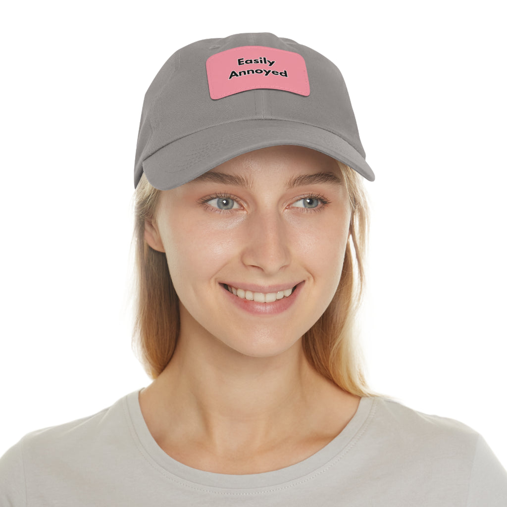 Easily Annoyed Leather Patch "Dad Hat" – Funny Casual Cap