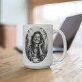 Grounded Roots, Lifted Spirits Ceramic 15oz Mug — Inspirational Cannabis Coffee Cup
