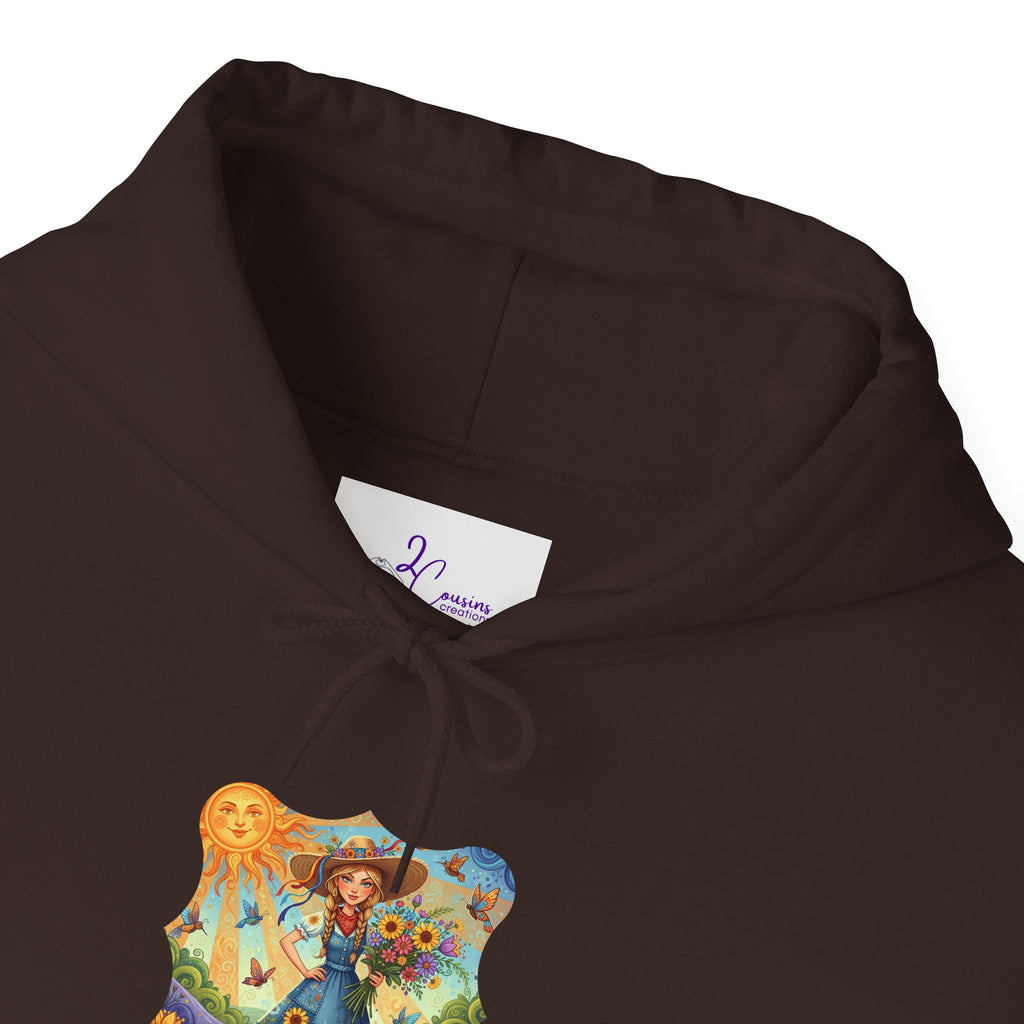 Whimsical Garden Hoodie — "FEISTY" Illustrated Comfort Sweatshirt
