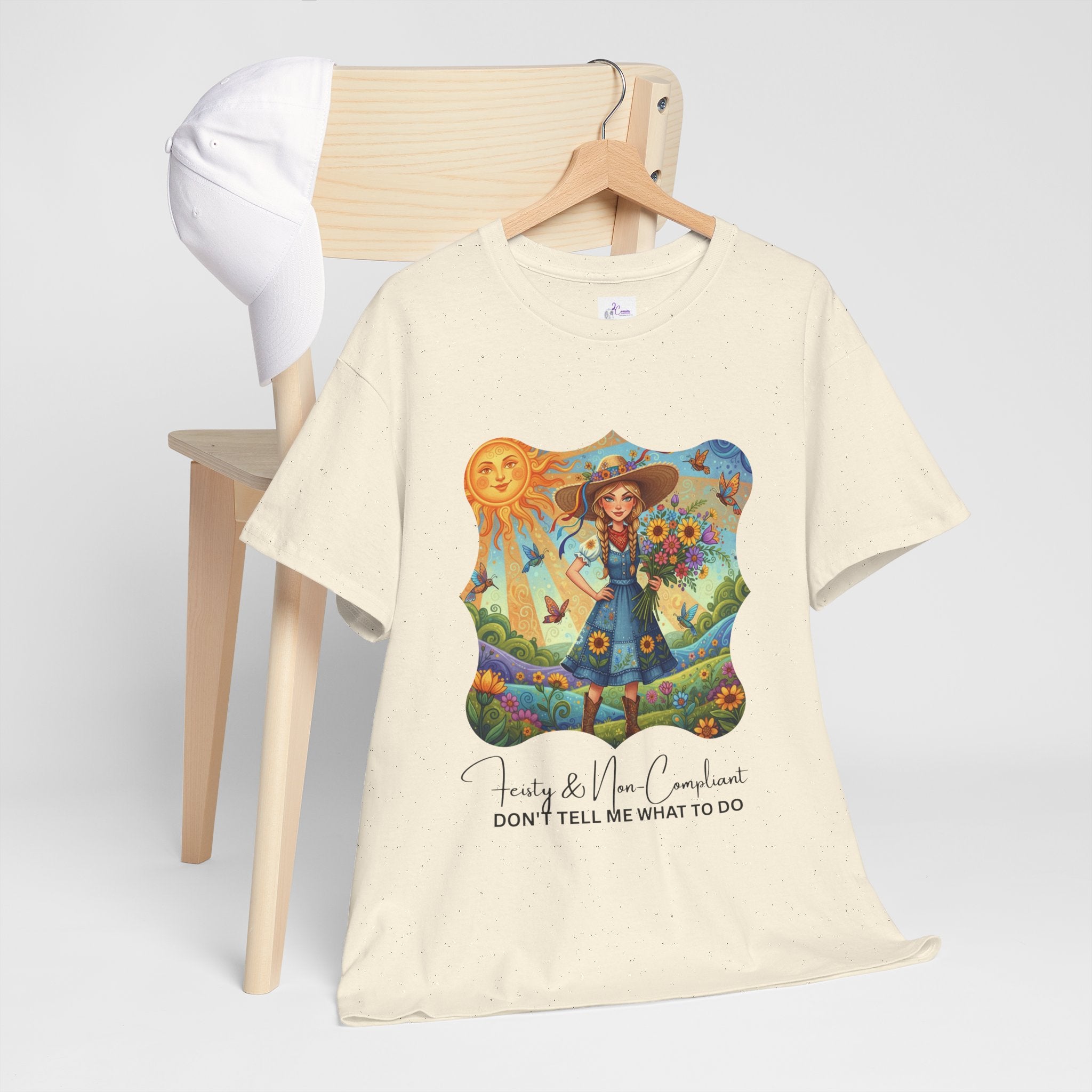 Summer Sunflower Scarecrow T-Shirt — "Don't Tell Me What To Do" Graphic Tee