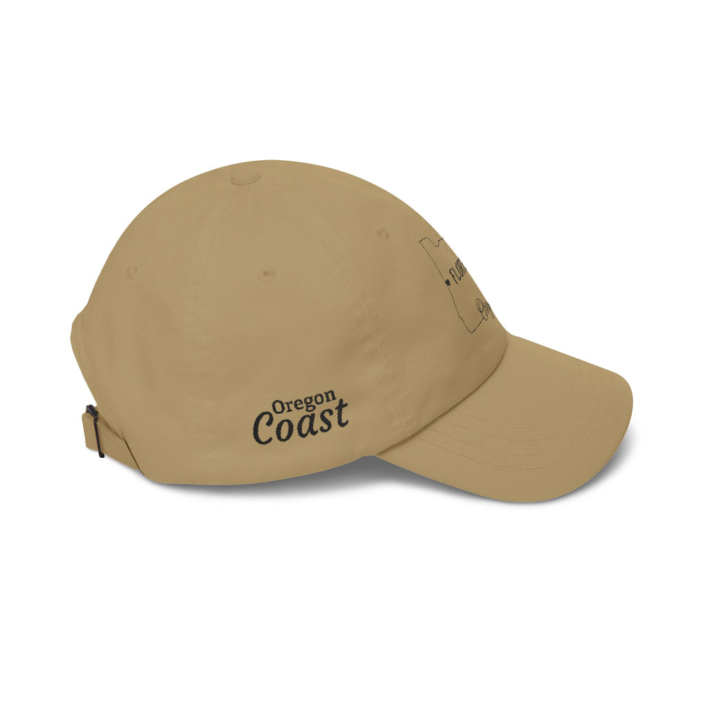 Florence Oregon Outline Dad Cap — Minimal State Map Baseball Hat