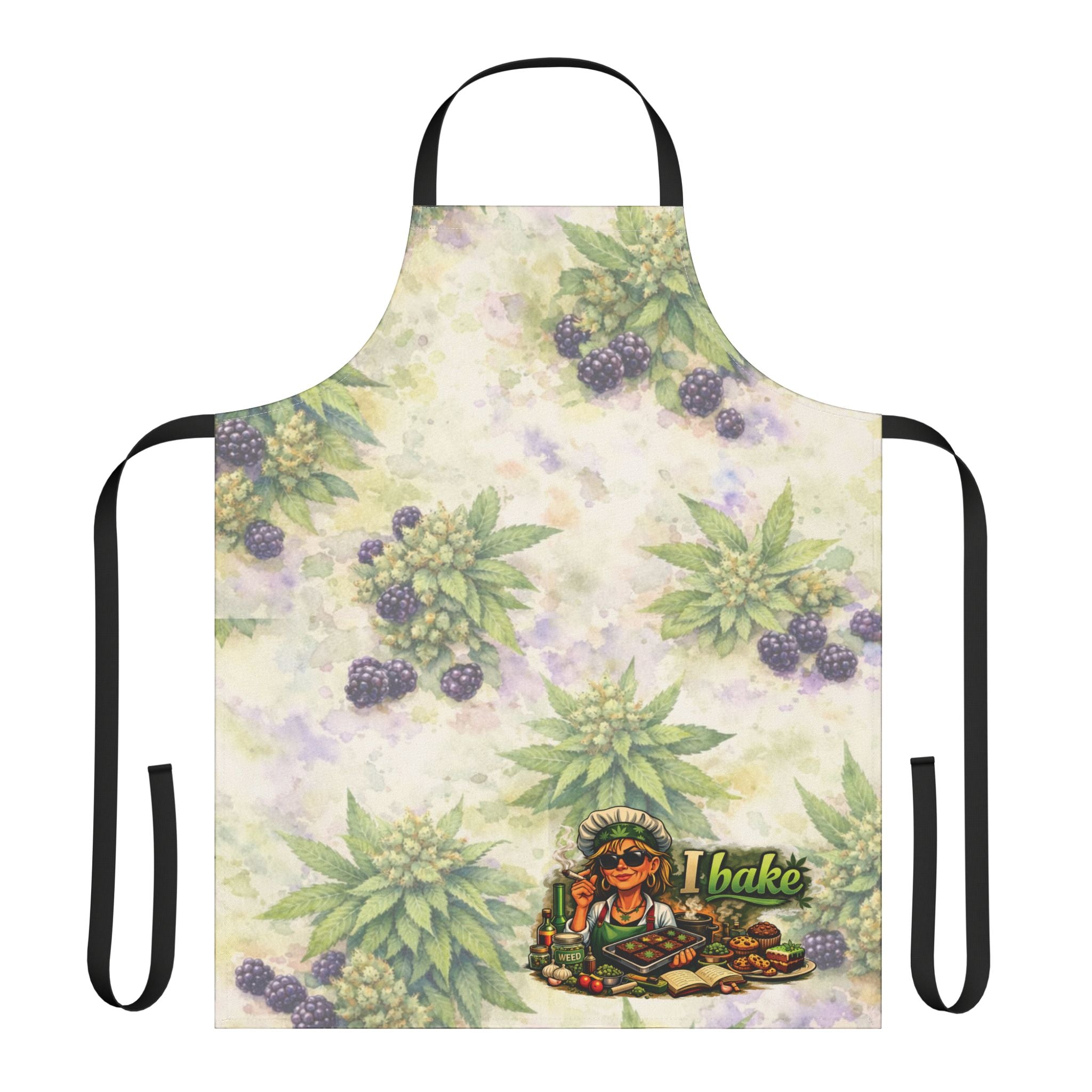 Herbal Harvest Apron – 'I Bake' Rustic Botanical Baking Apron