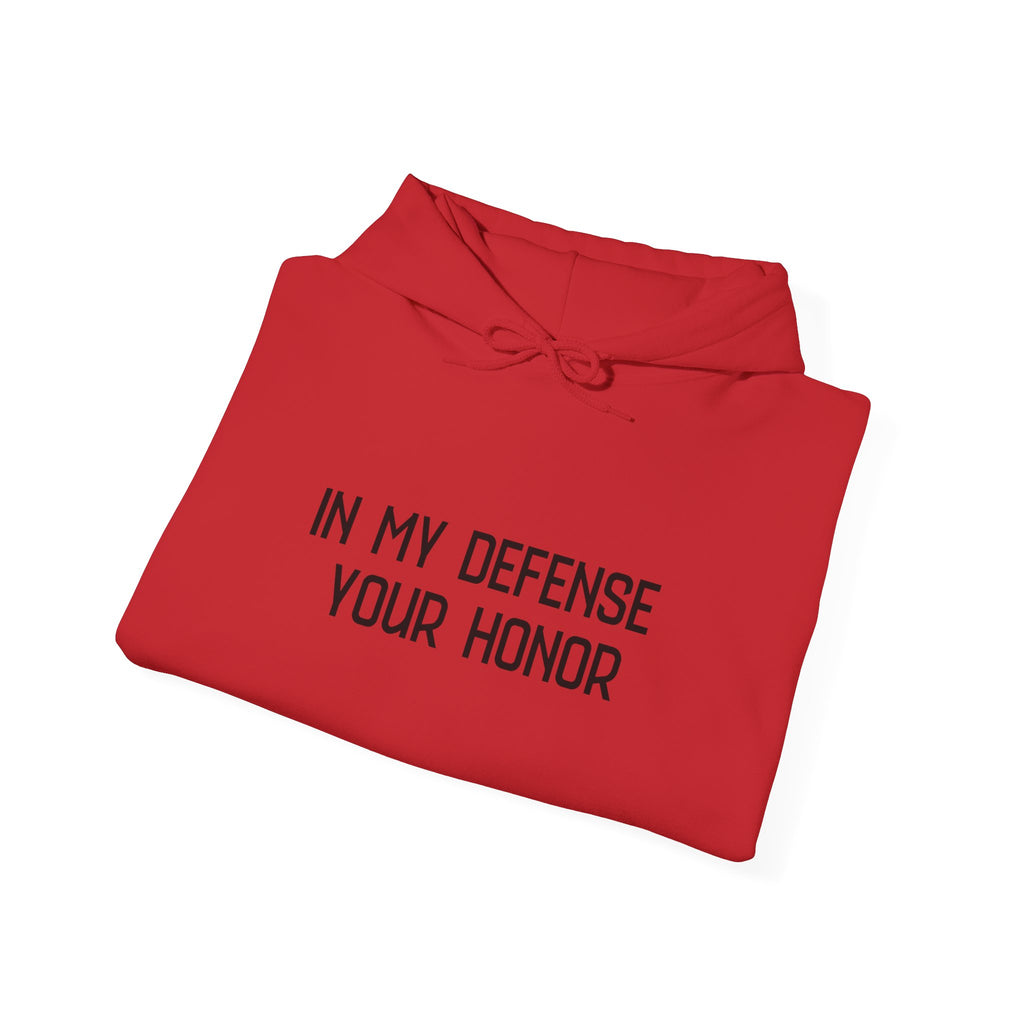 Hoodie — "In My Defense Your Honor" Truck Jump Graphic Pullover