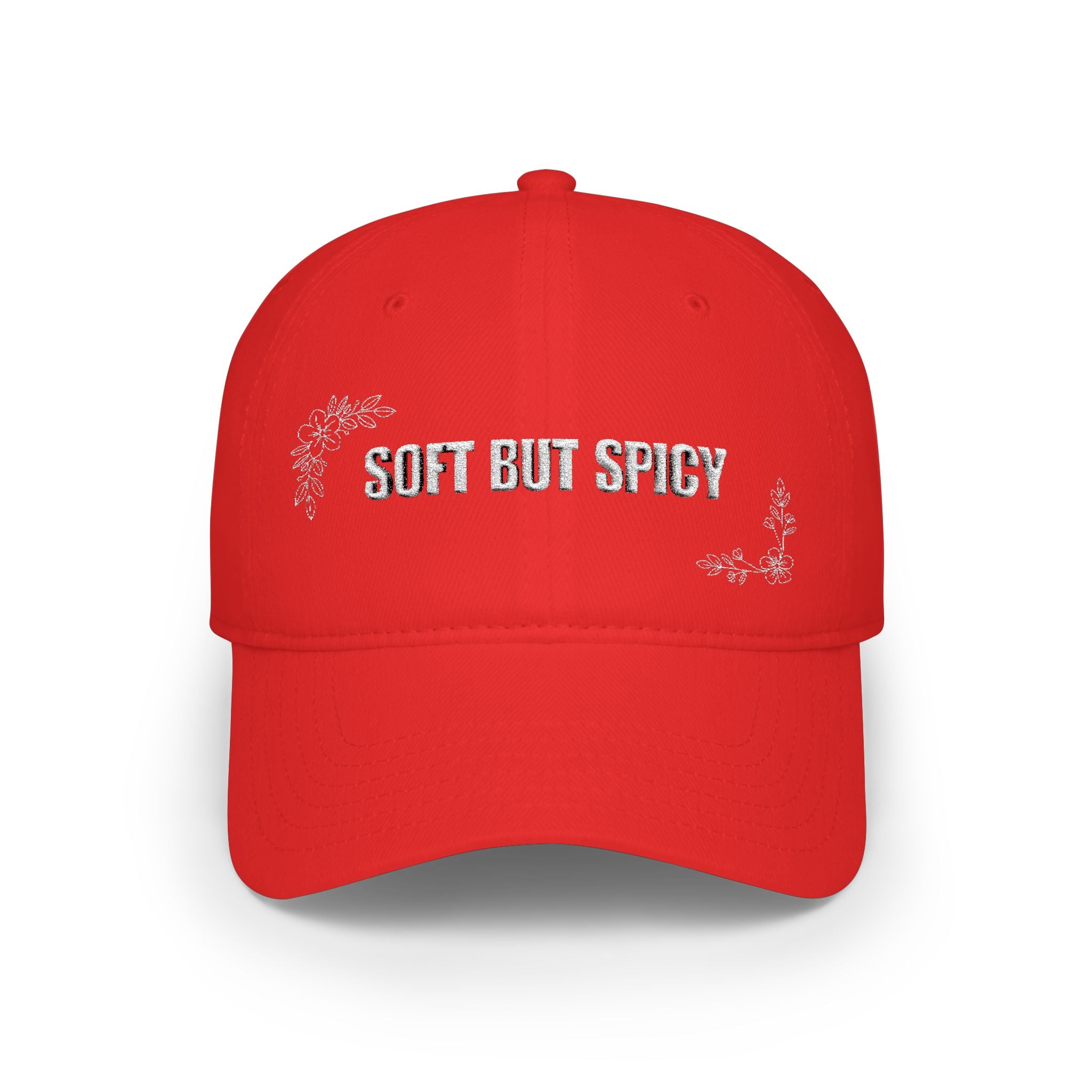 Soft But Spicy Embroidered Baseball Cap — Low Profile Summer Hat