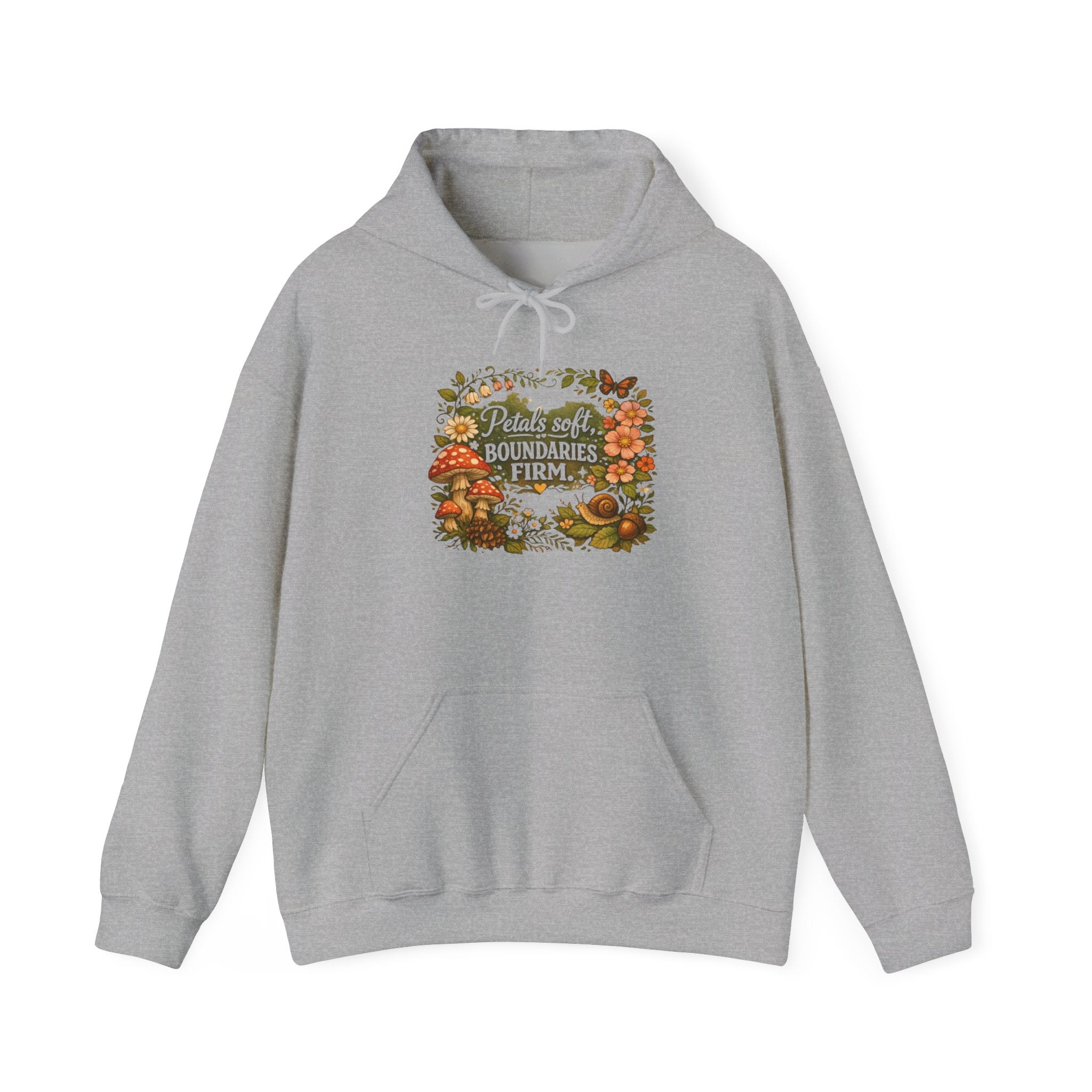 Funny "Petal Soft, Boundaries Firm" Hoodie — Sassy Comfort Sweatshirt