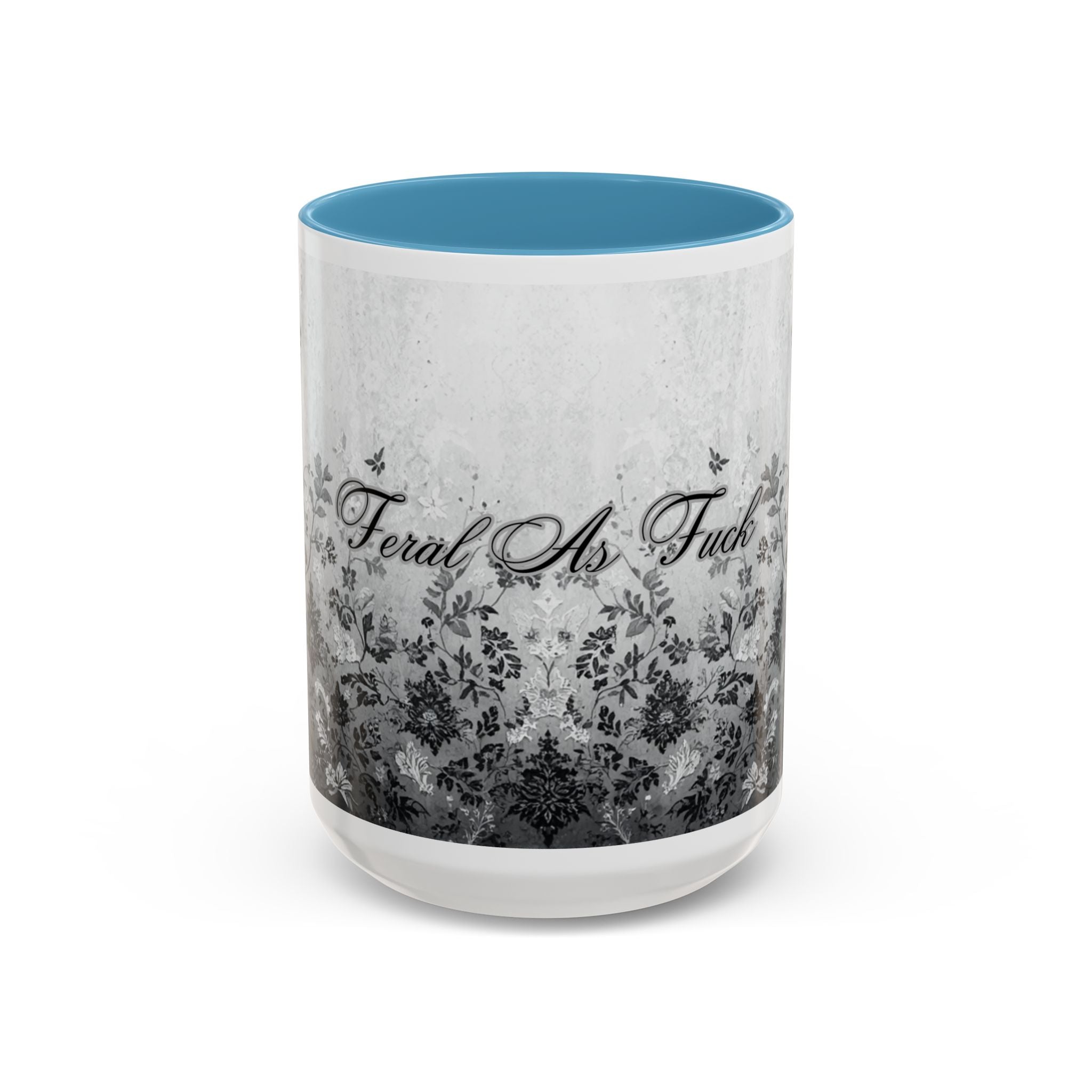 Coffee Mug — “Feral As F**k” Vintage Floral Accent Mug (11/15 oz)