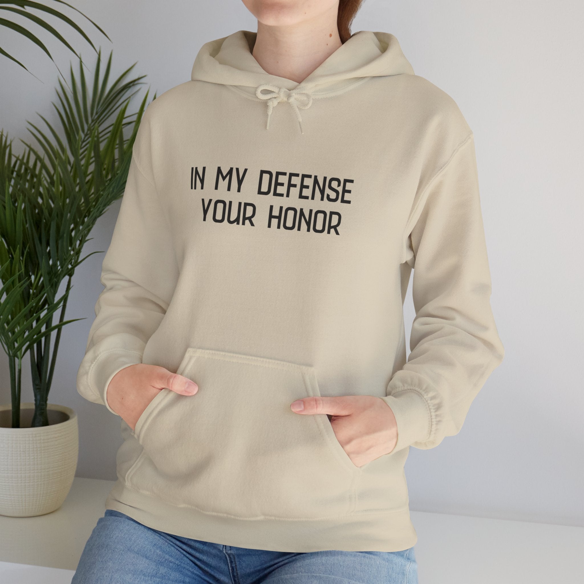 Hoodie — "In My Defense Your Honor" Truck Jump Graphic Pullover