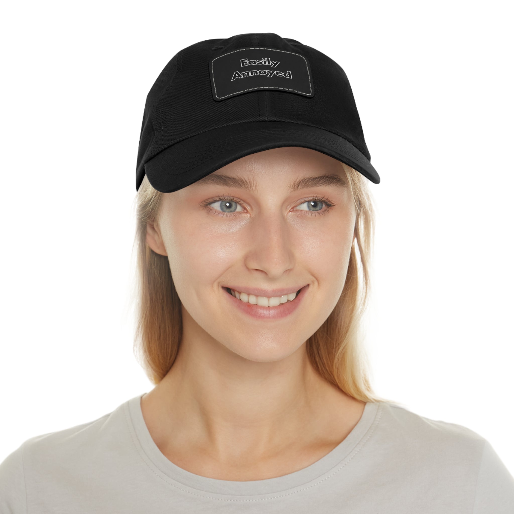 Easily Annoyed Leather Patch "Dad Hat" – Funny Casual Cap