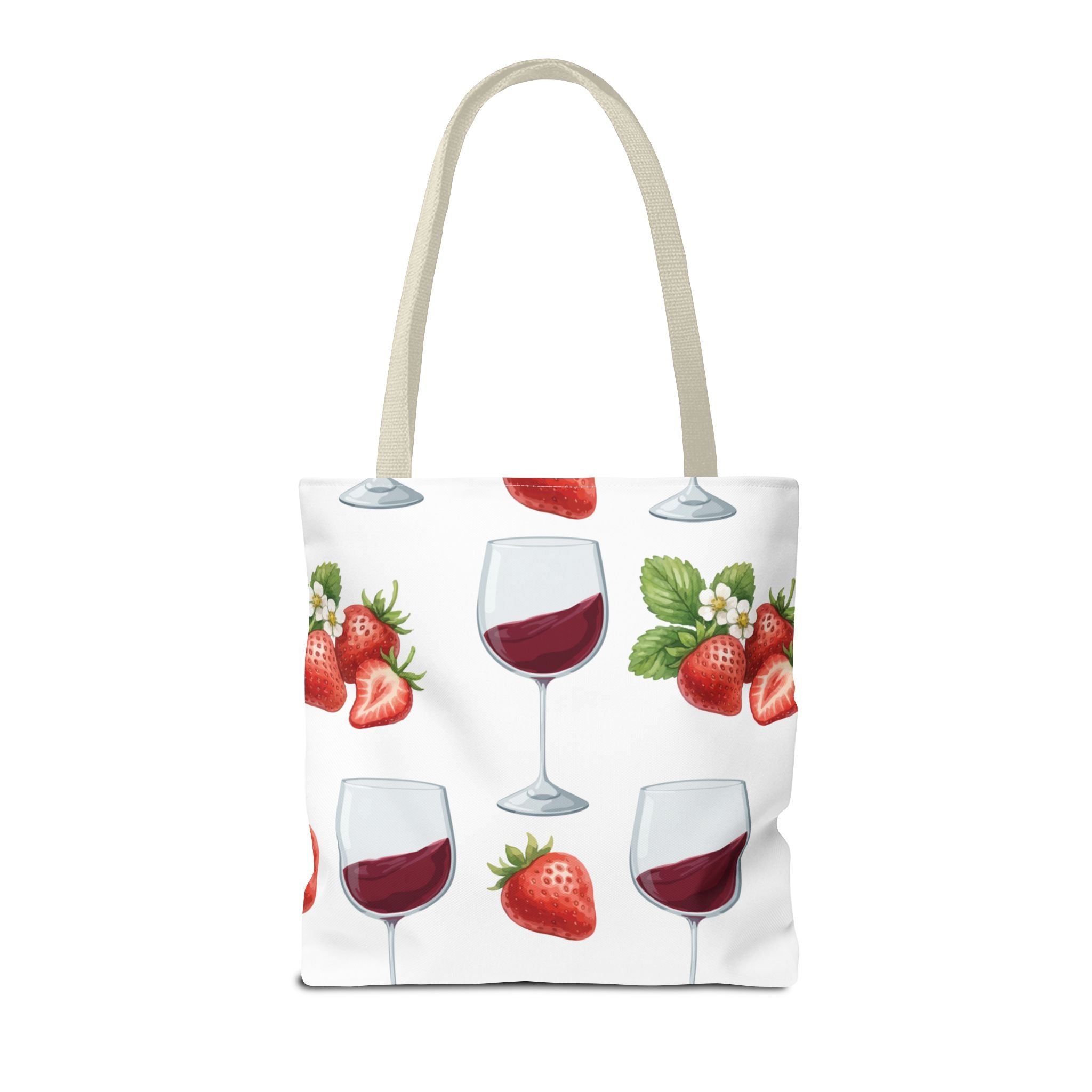 Tote — " Like Strawberry Wine" Patterned Tote Bag