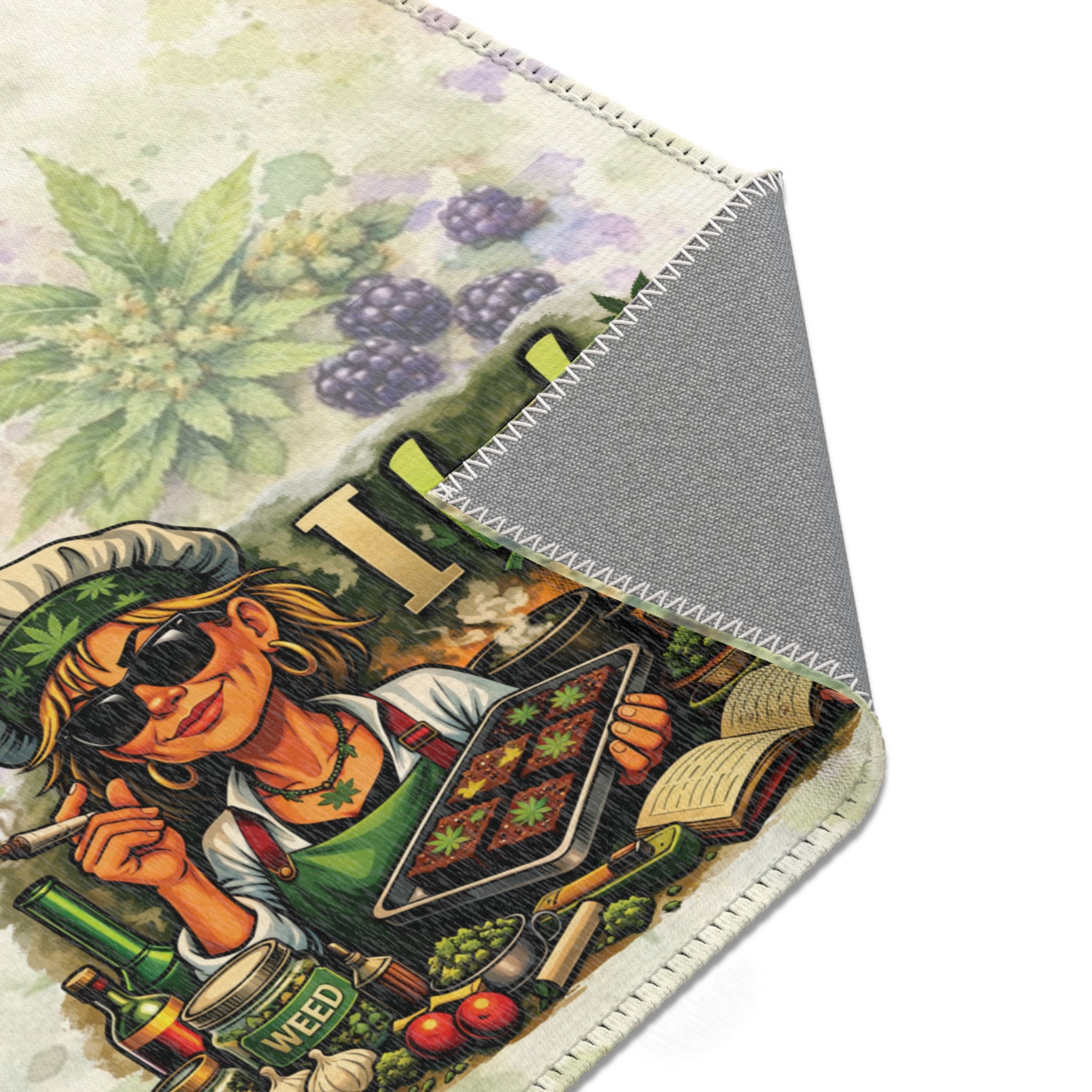 Baker’s Kitchen Area Rug — 'I Bake' Vintage Chef Baking Floor Mat