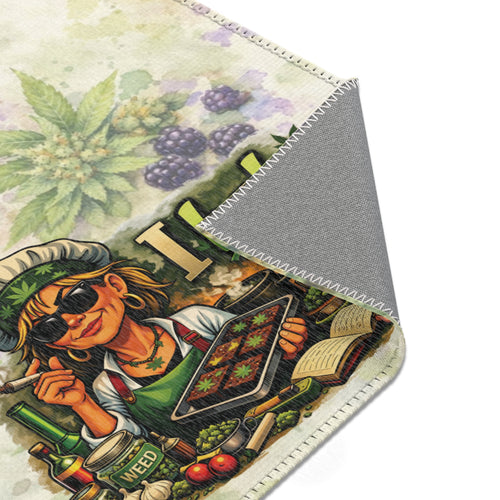 Baker’s Kitchen Area Rug — 'I Bake' Vintage Chef Baking Floor Mat