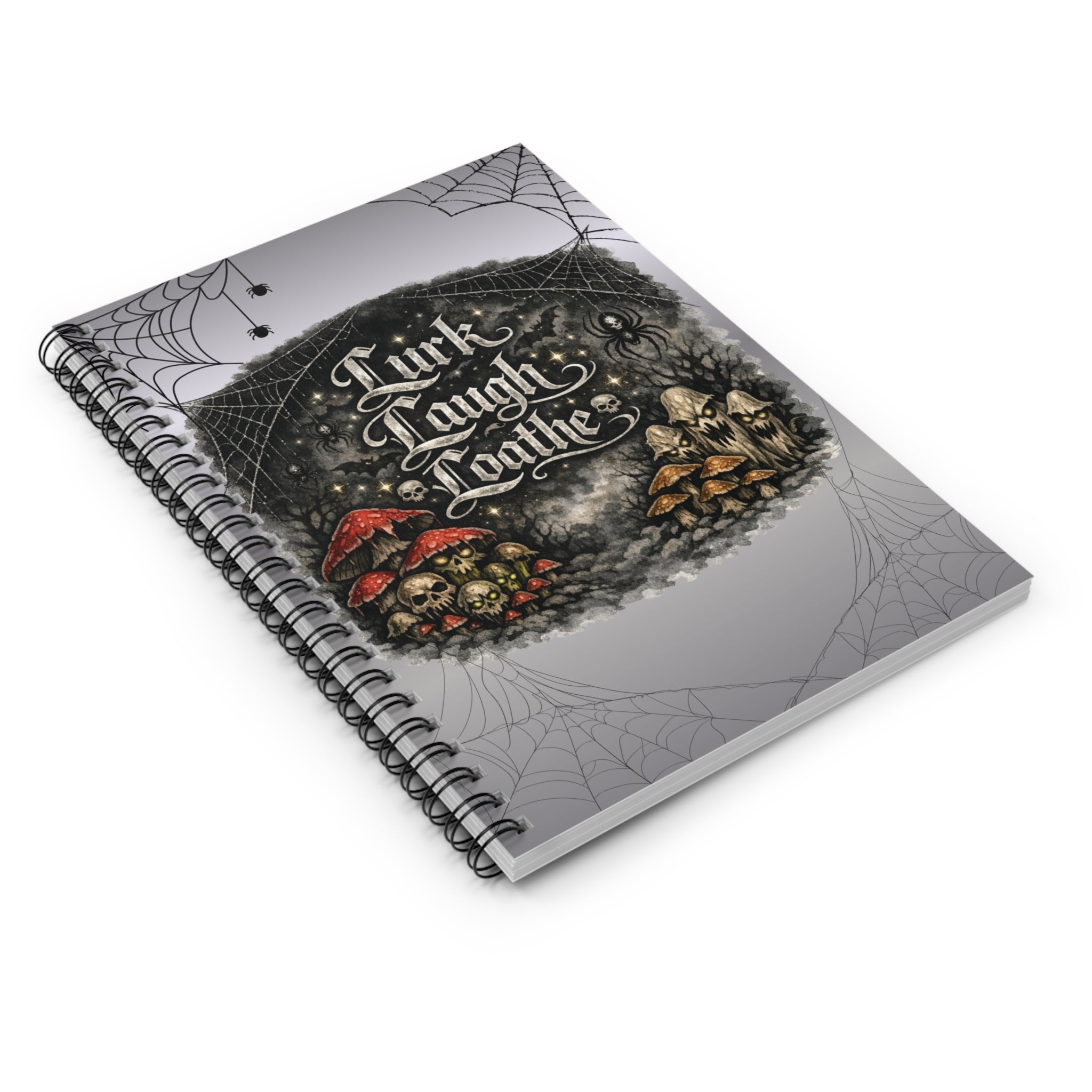 Spiral Notebook — Gothic "Lurk Laugh Loathe" Ruled Journal