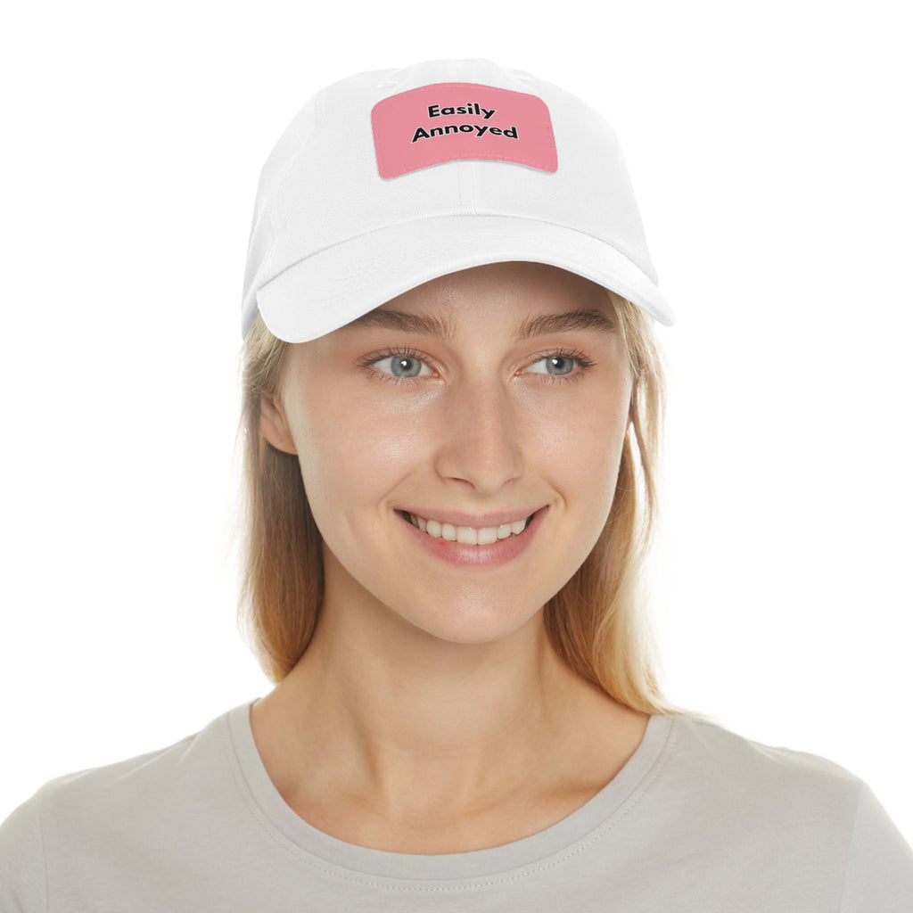 Easily Annoyed Leather Patch "Dad Hat" – Funny Casual Cap