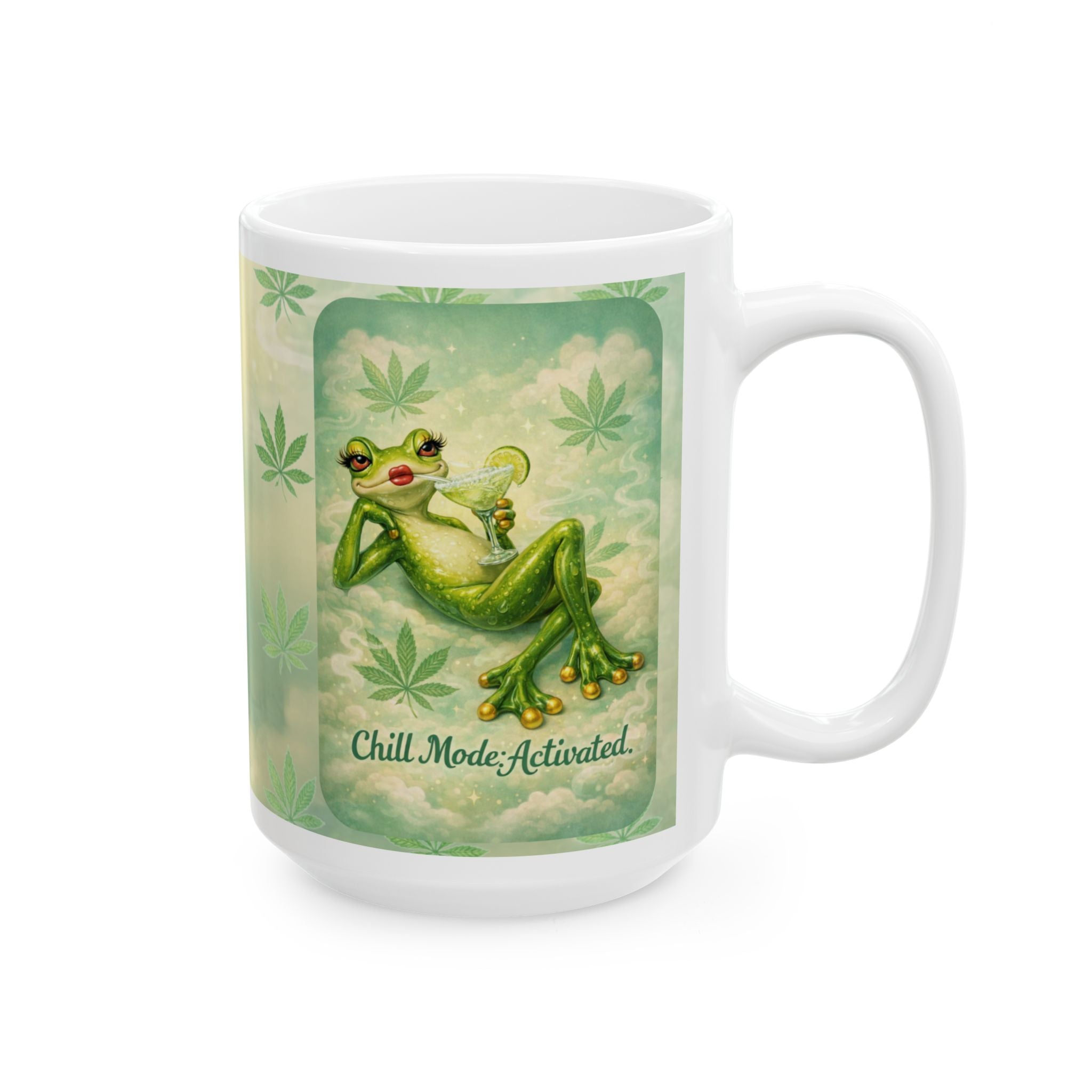 Chill Mode Activated Frog Ceramic Mug — Relaxing 15oz Mug