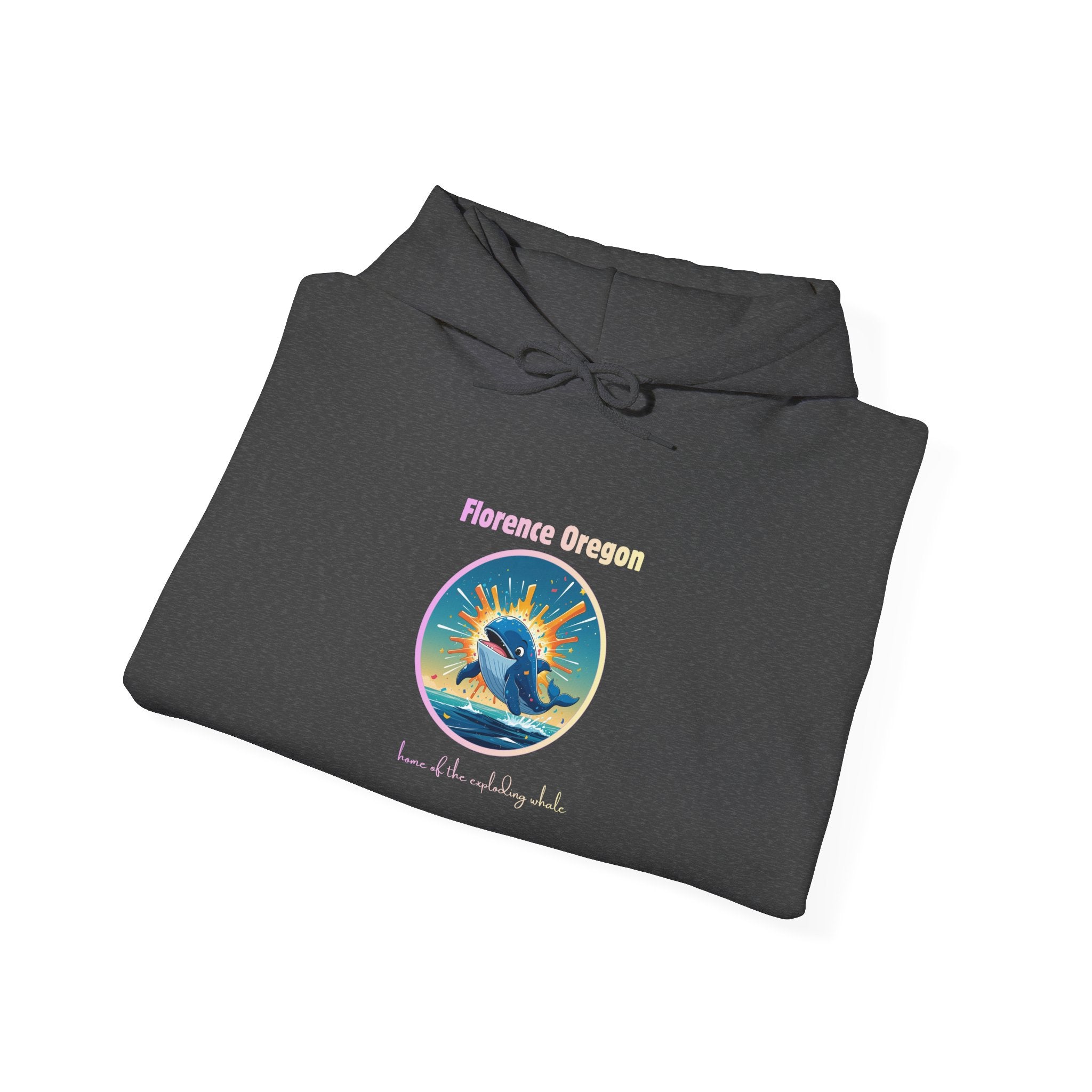 Florence Oregon Whale Hoodie — Coastal Sunset Graphic Sweatshirt