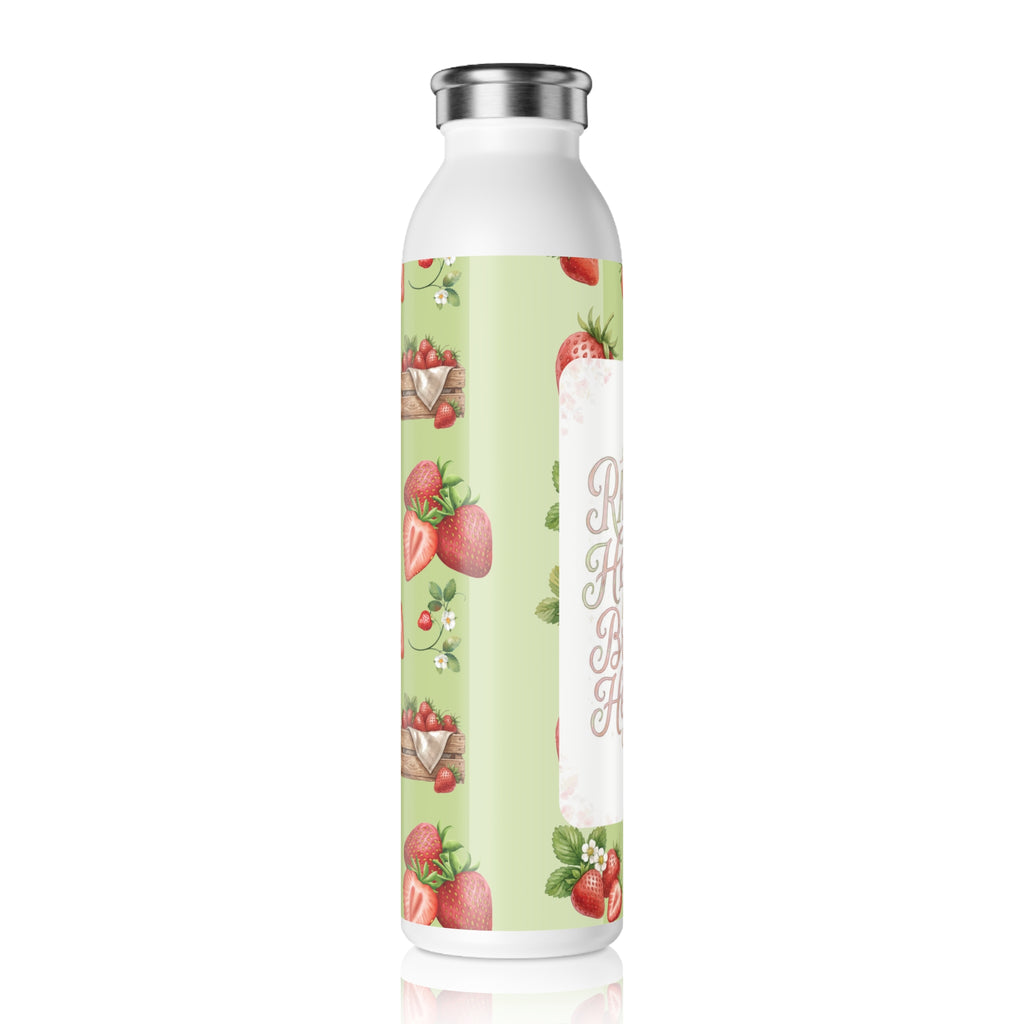 Slim Water Bottle — "Raise Hell and Break Hearts" Floral Stainless Steel Bottle