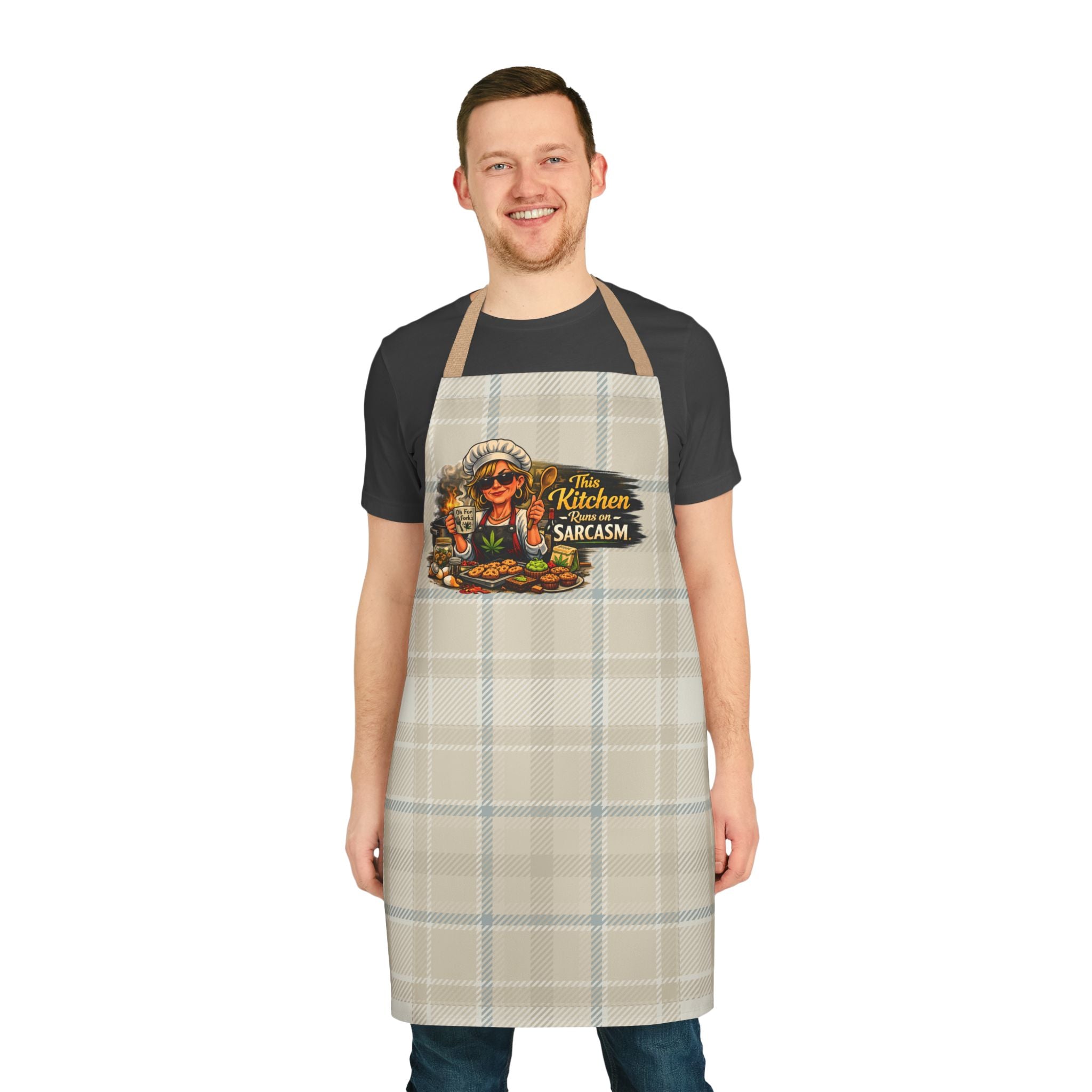 Sassy Chef Apron — “This Kitchen Runs on Sarcasm”