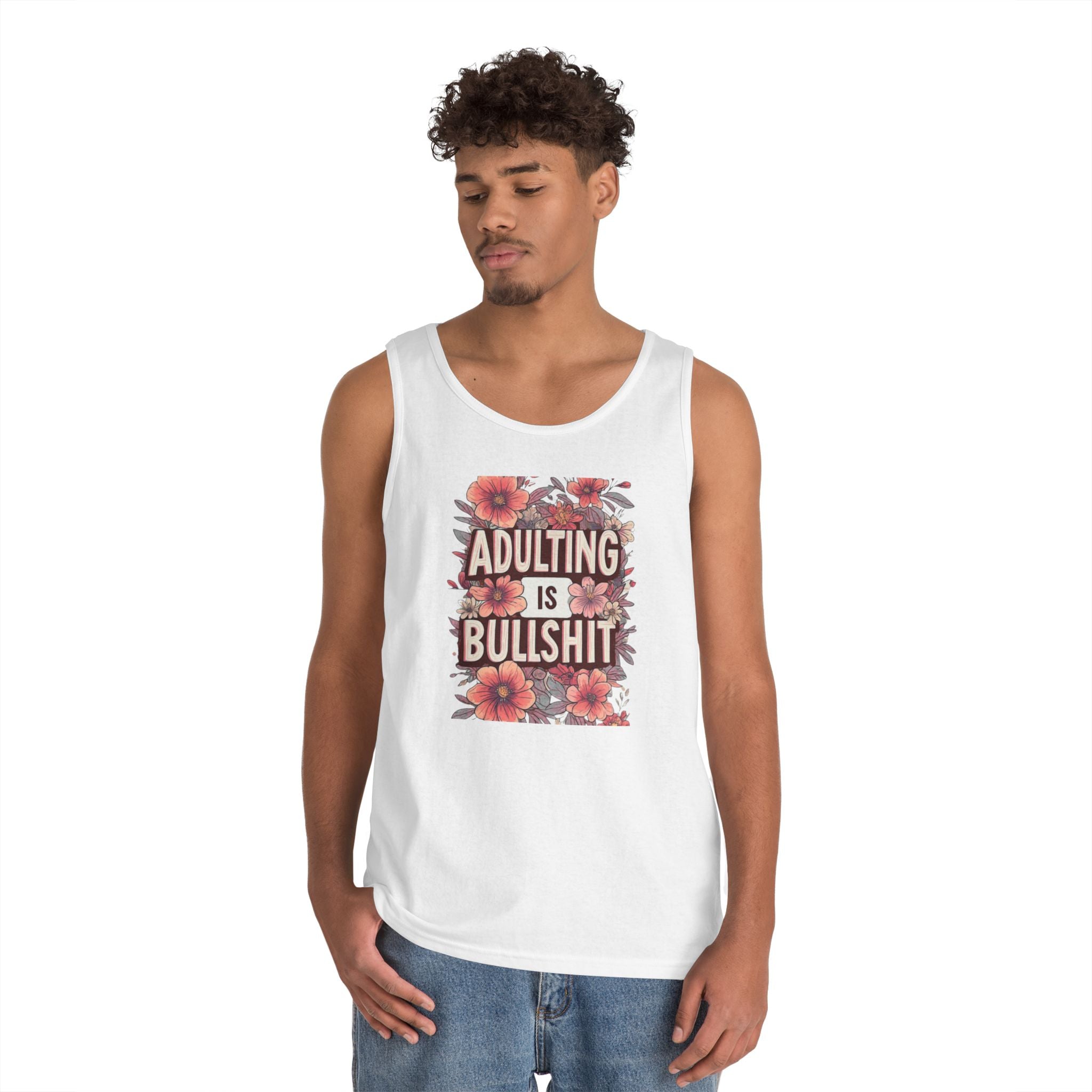 Adulting Is Bullshit Floral Tank