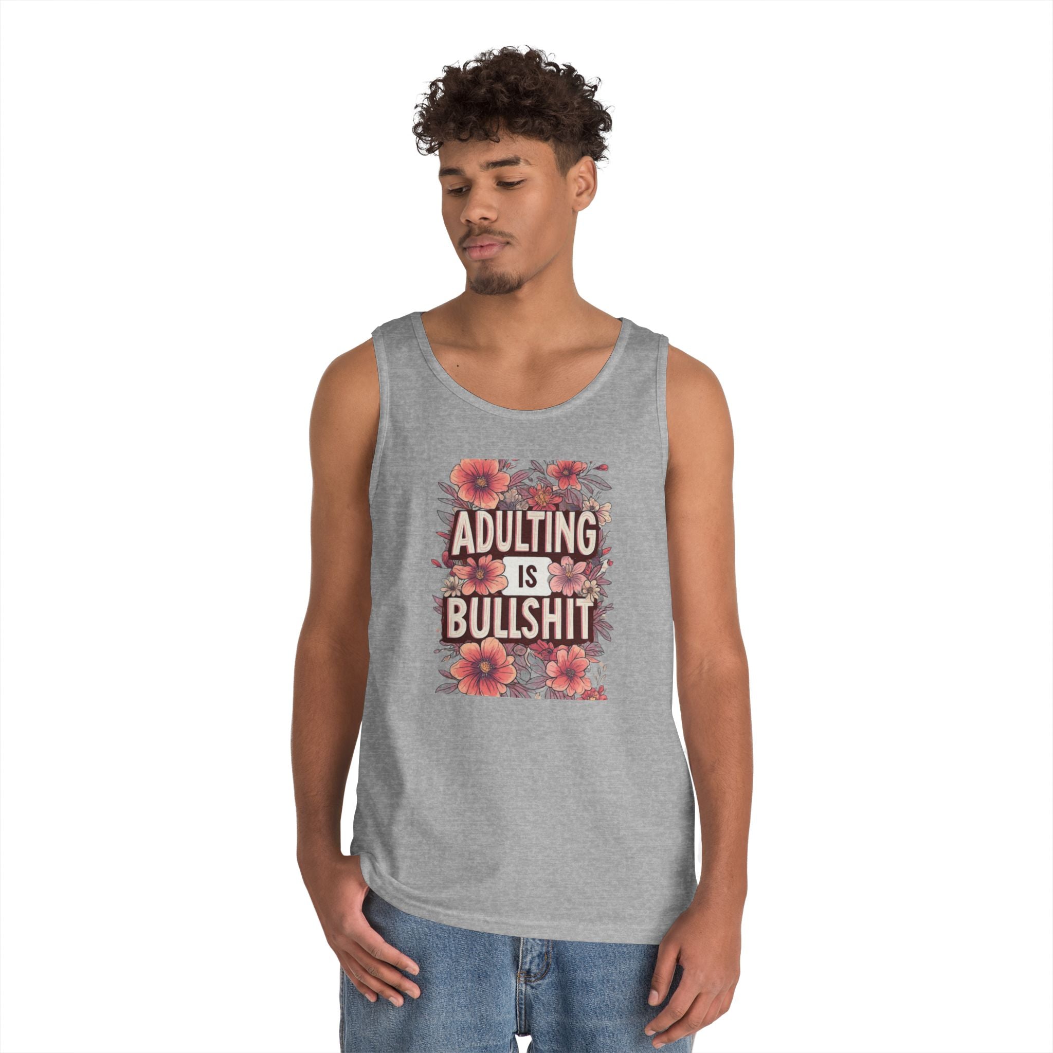 Adulting Is Bullshit Floral Tank