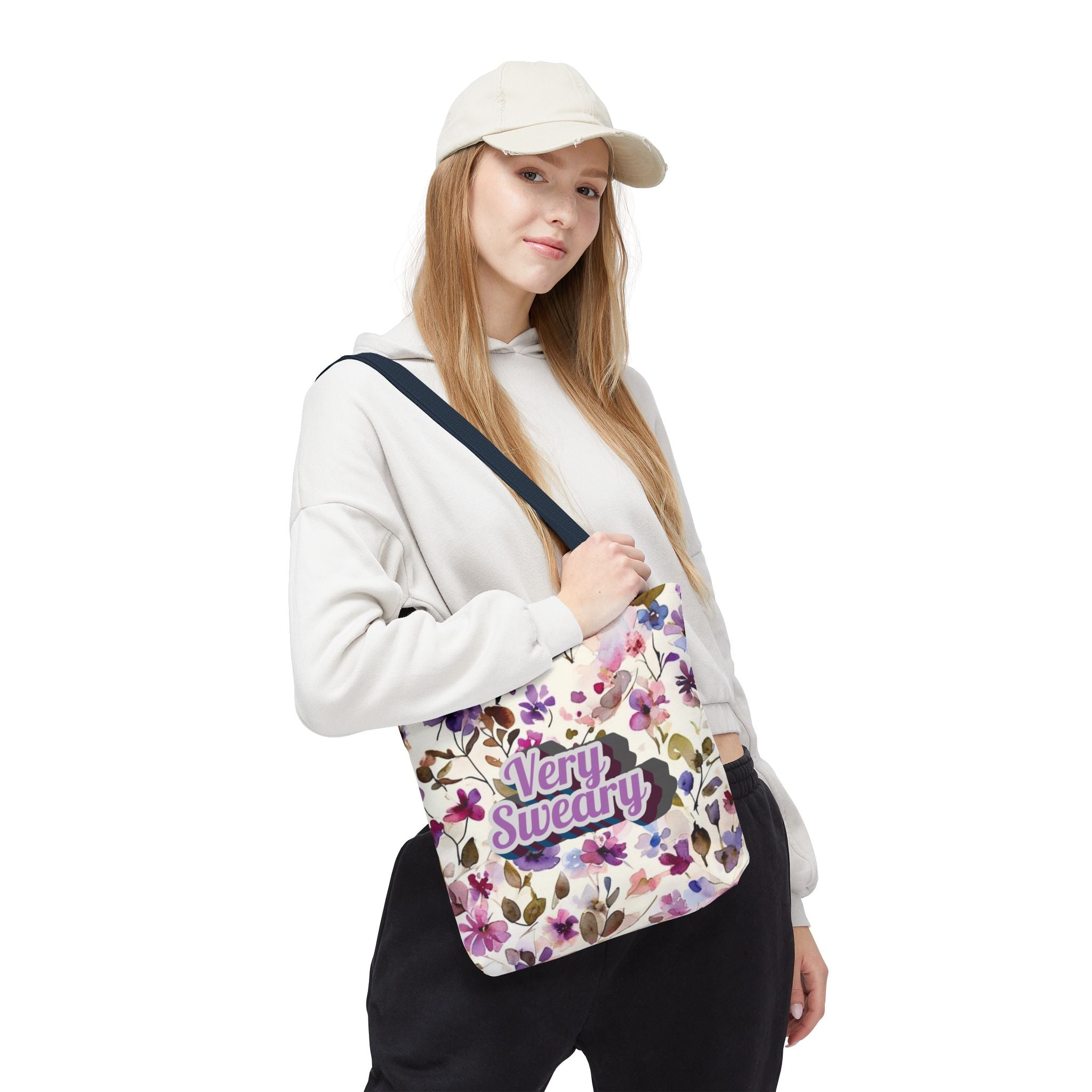 Floral "Very Sweary" Tote Bag