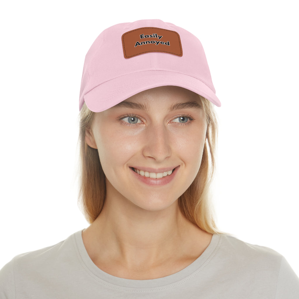 Easily Annoyed Leather Patch "Dad Hat" – Funny Casual Cap