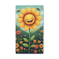 Happy Sunflower Canvas Wall Art — Cheerful Floral Nursery Decor