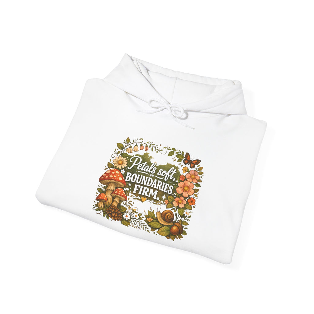 Funny "Petal Soft, Boundaries Firm" Hoodie — Sassy Comfort Sweatshirt