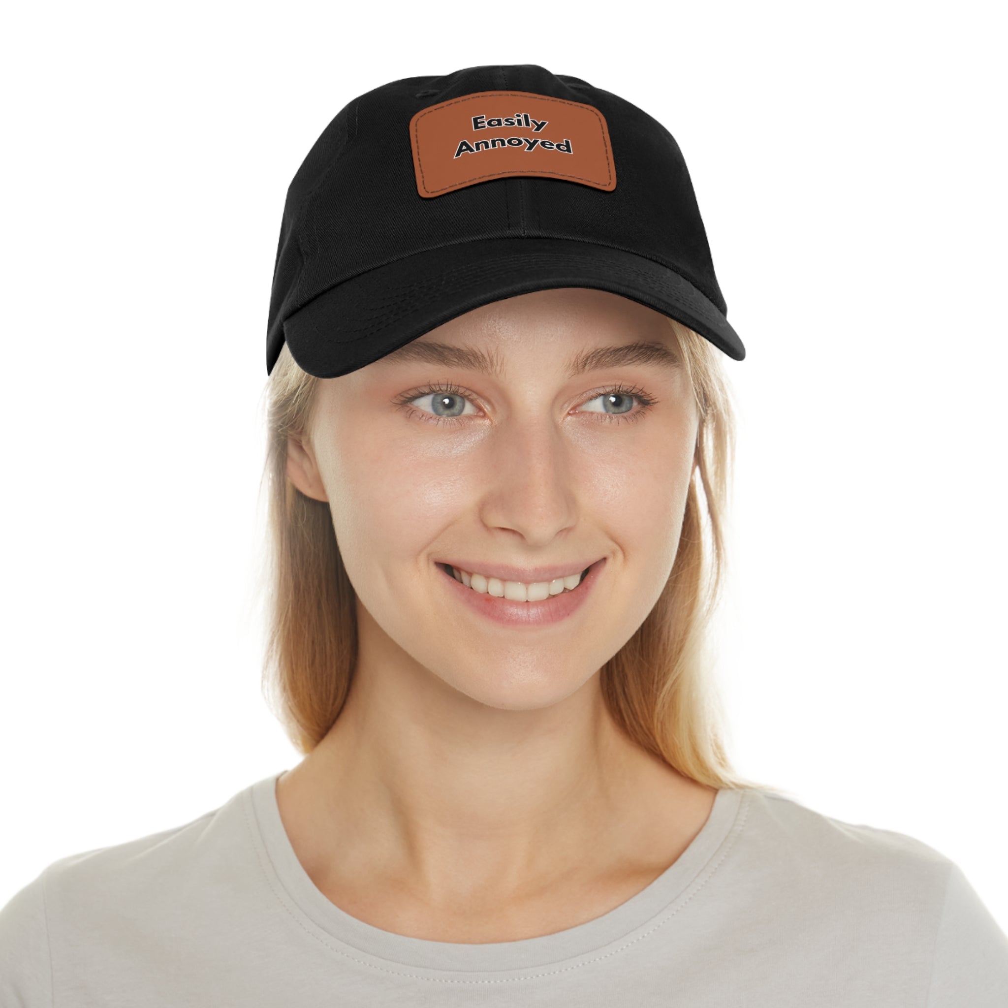 Easily Annoyed Leather Patch "Dad Hat" – Funny Casual Cap