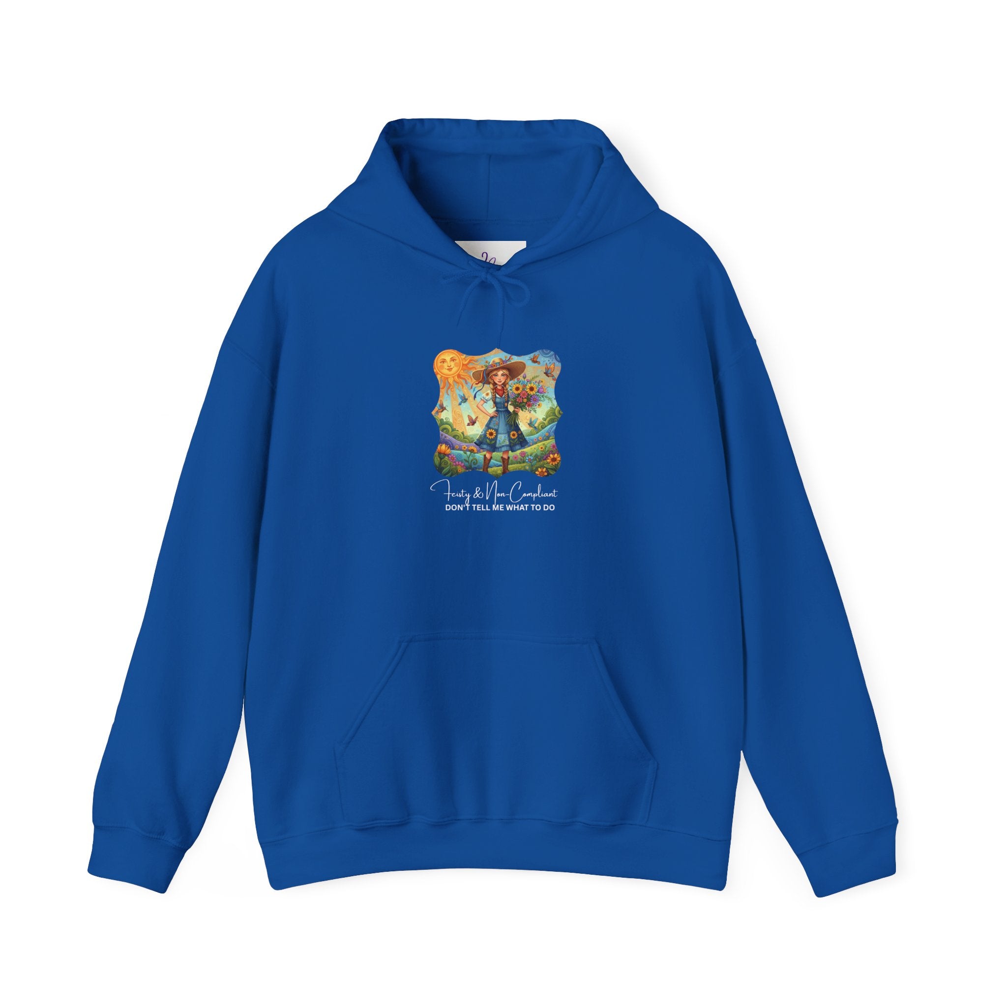 Whimsical Garden Hoodie — "FEISTY" Illustrated Comfort Sweatshirt